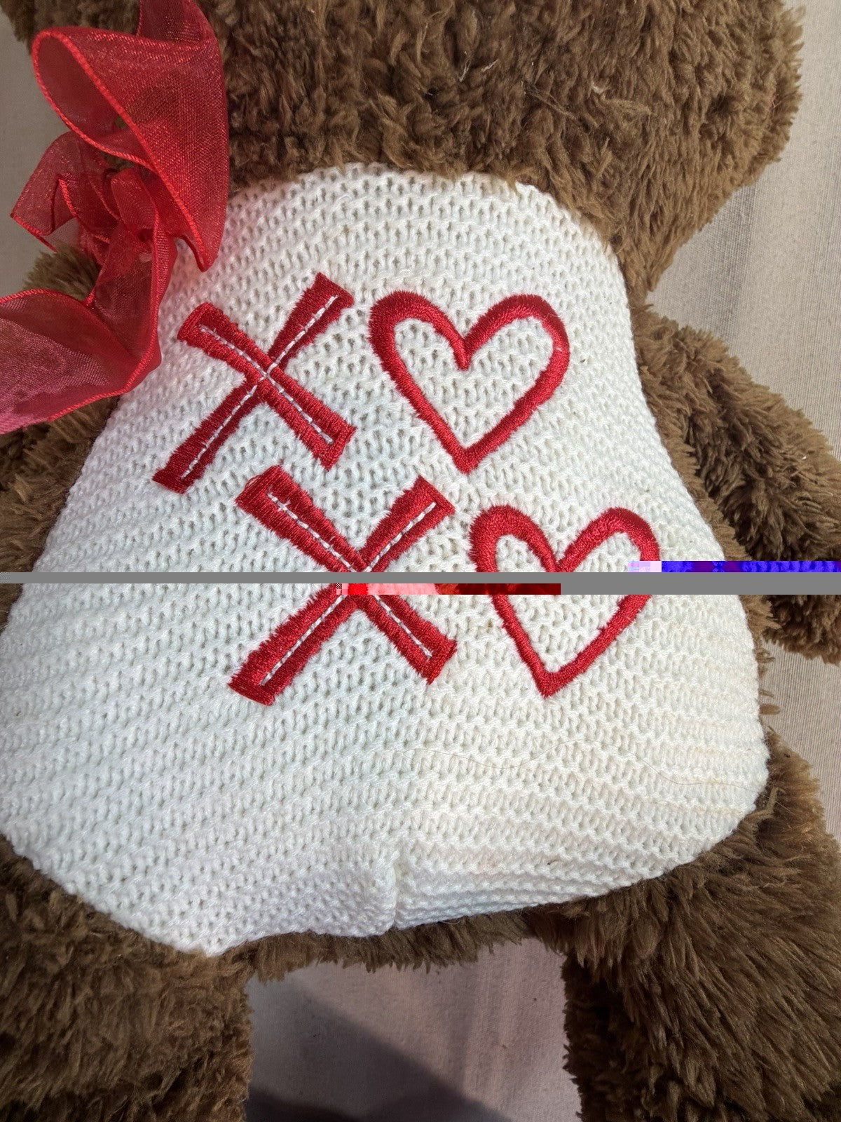 Dan Dee Collectors Choice Valentine Teddy Bear Plush Stuffed Animal XO Hearts