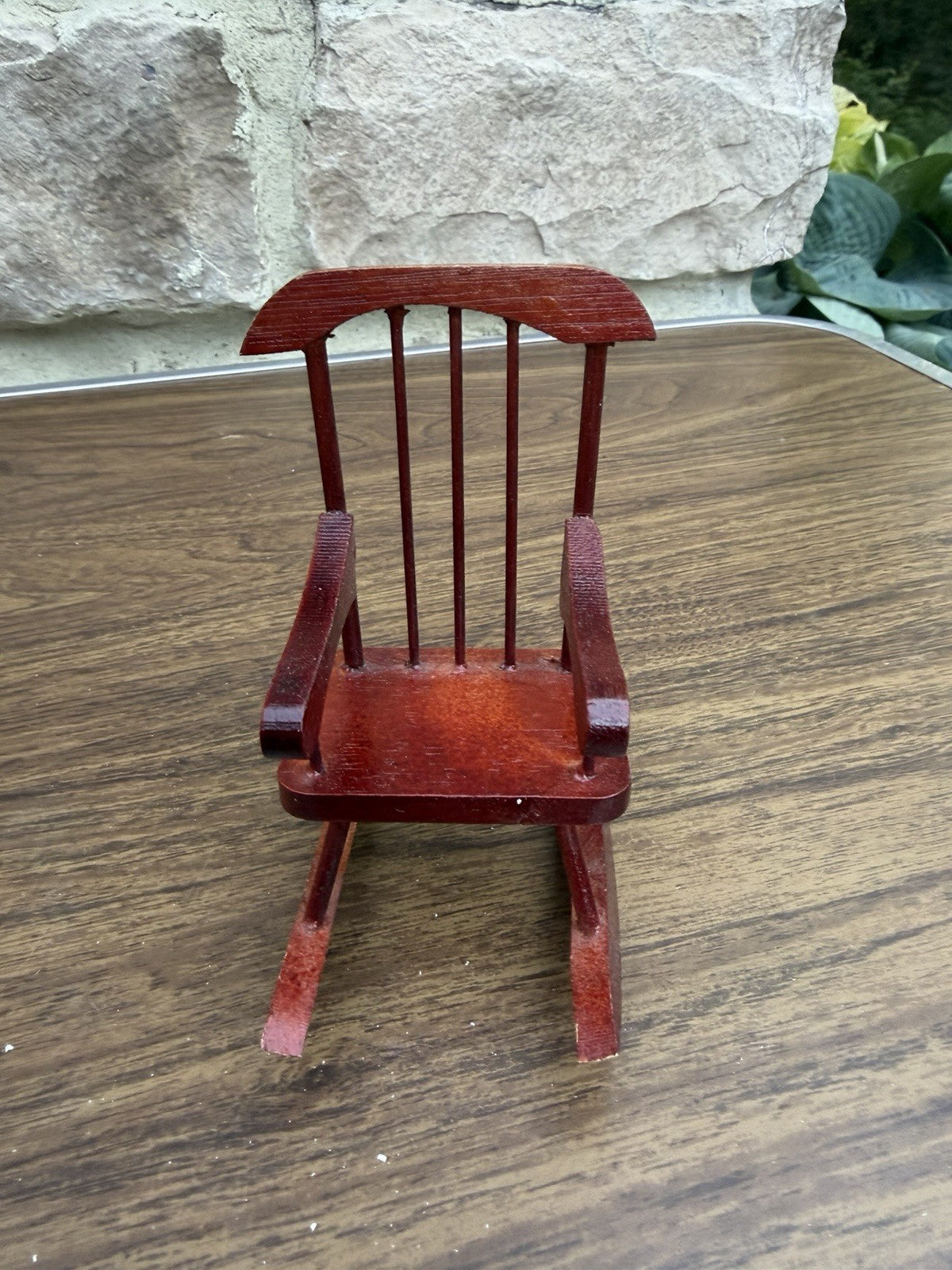 Vintage Dollhouse Rocking Chair Lot 3 Wooden Miniature Furniture 4"