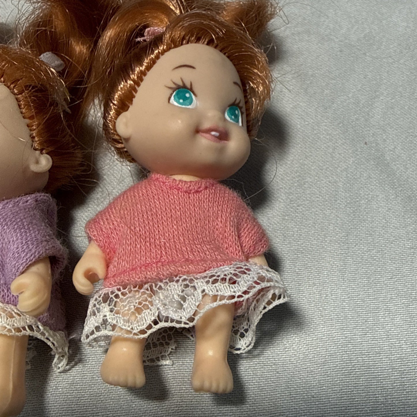 Vintage TYCO Quints Sunny Time Magic Playset Dolls Full Set of 5  2" Dolls
