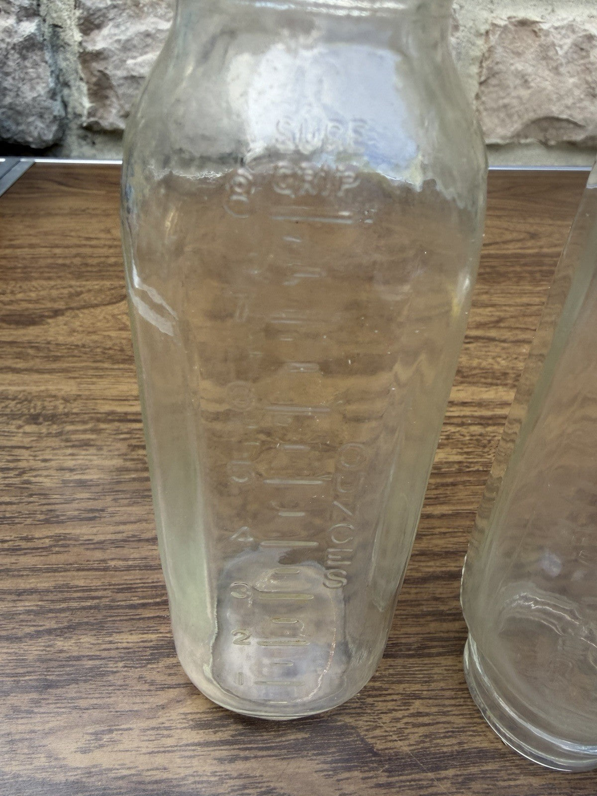 Vintage Evenflo Glass Baby Bottle Lot 6 Clear Nursing Bottles 4oz 8oz