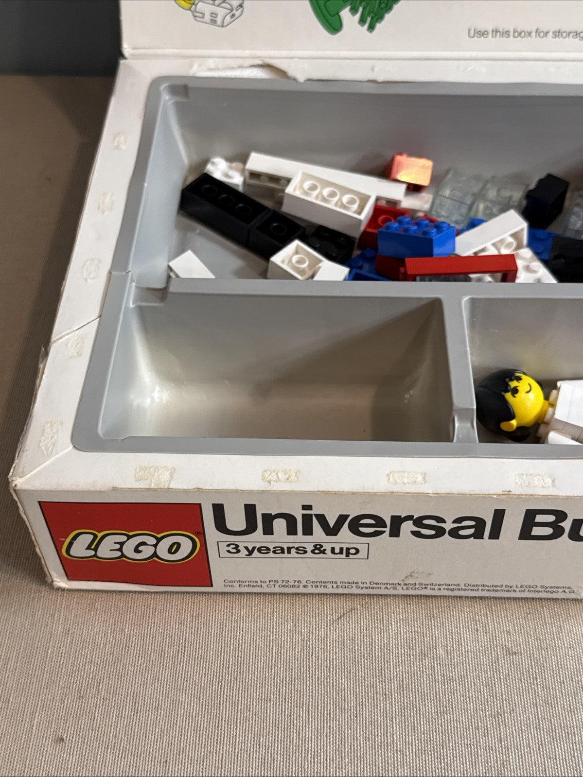 Vintage 1976 LEGO Universal Building Set 111 Original Box Tray Incomplete 45 Pc