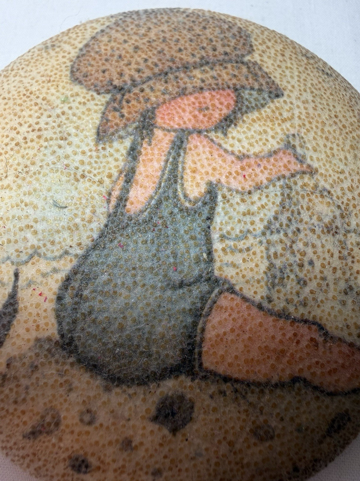 Vintage Holly Hobbie Chalkware Wall Plaque Decoupage Beach Design