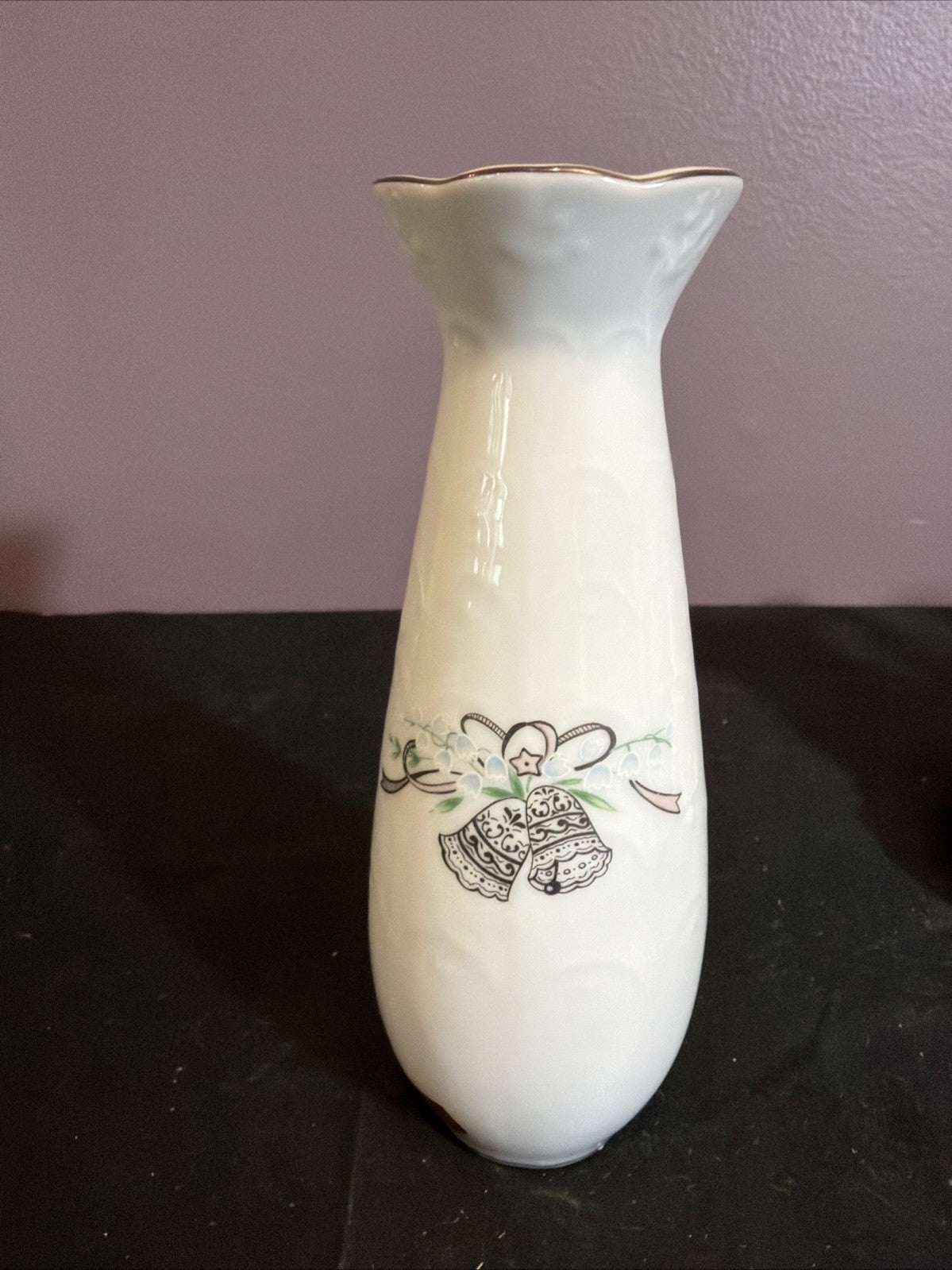 1984 Lefton Hand Painted China 25th Anniversary Pitcher Plate & Candle Votive