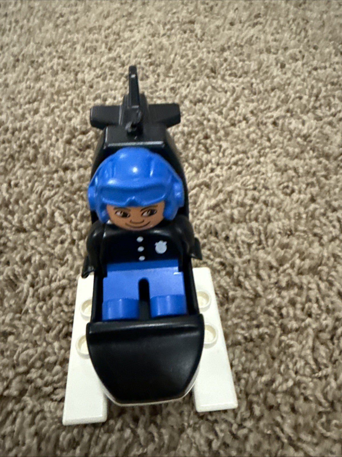 LEGO Duplo Police Helicopter 2675 Missing Blades Pilot Included