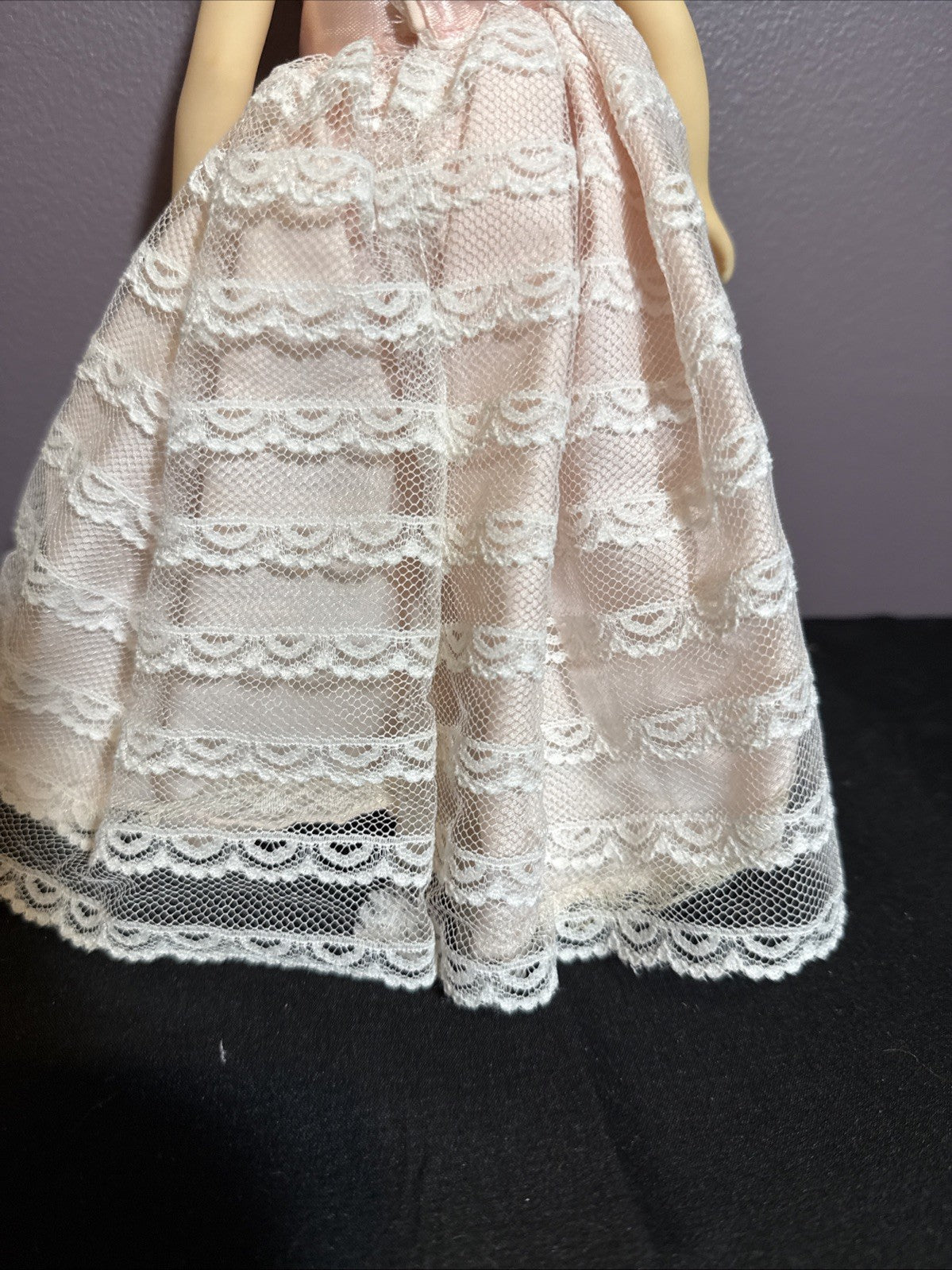 Vintage 1984 Effanbee Doll Blonde Blue Eyes Pink Dress 11 Inch bows