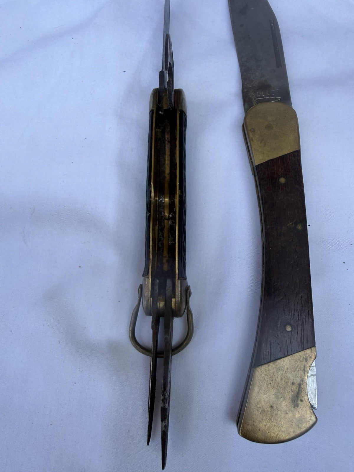 Vintage Folding Pocket Knife Lot Lockback Bullet Knife Scout Camping Pair Steel
