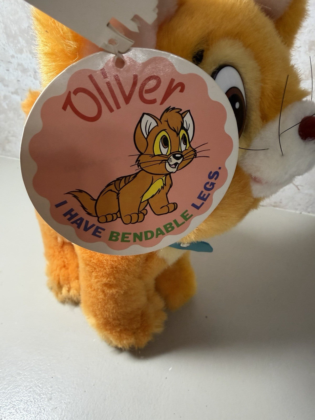Vintage 1988 Disney Oliver Company Plush Dog Stuffed Animal Original Tag 11"