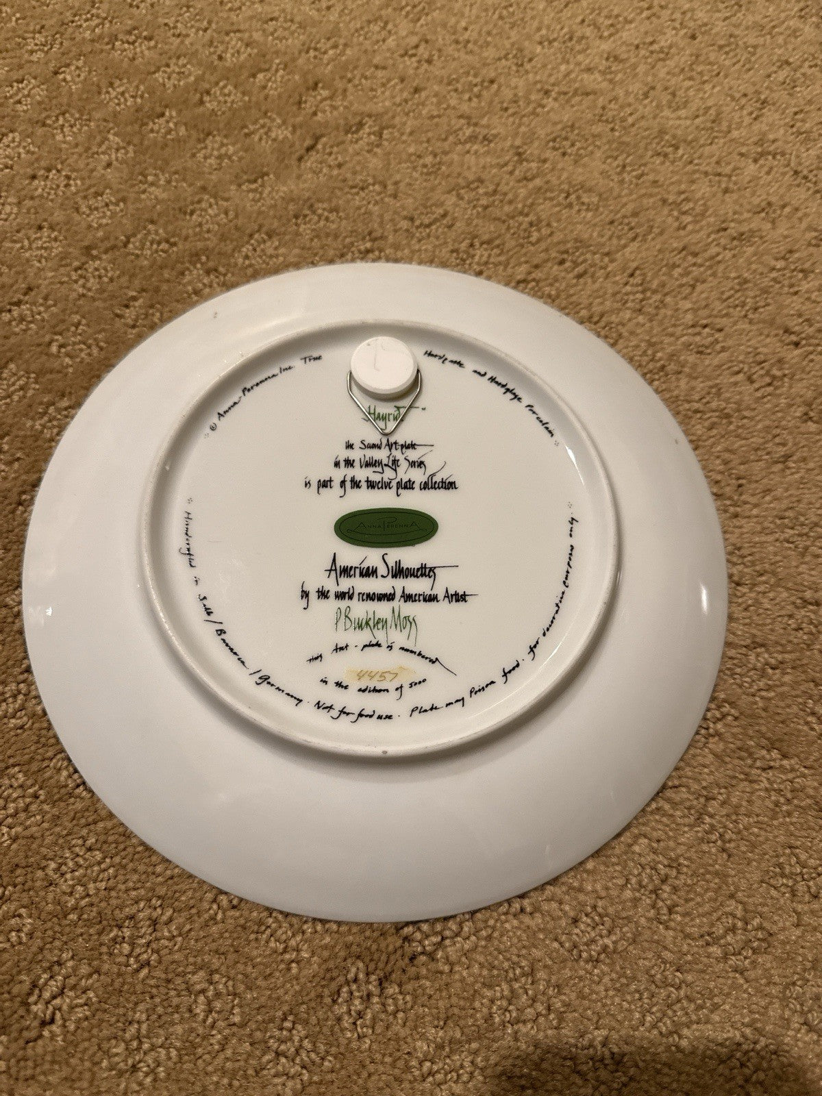 P Buckley Moss Hayride Plate Valley Life Series 8.25” Anna Perenna 4457/5000