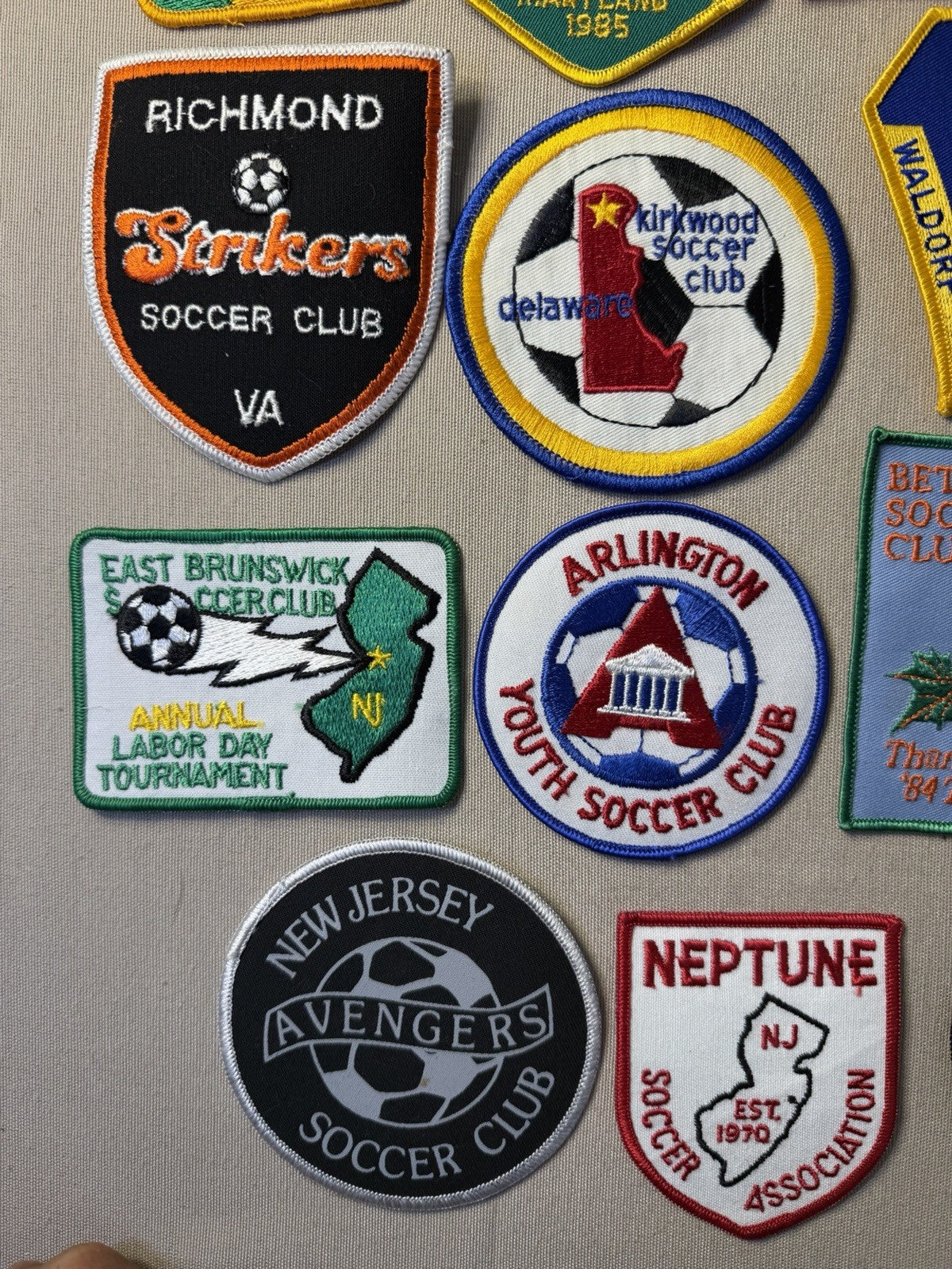 Vintage Soccer Patches Collection Youth Club Tournaments Maryland Virginia NJ