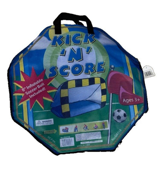 Kick N Score Pop Up Soccer Goal Set Kids Toy Carry Bag GA118 Indoor Outdoor Game