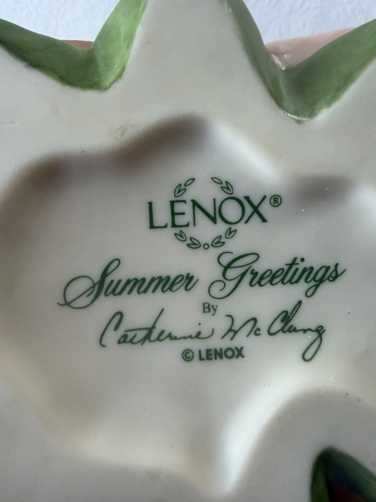 Lenox Summer Greetings Blue Bird Creamer Catherine McClung Porcelain Pitcher
