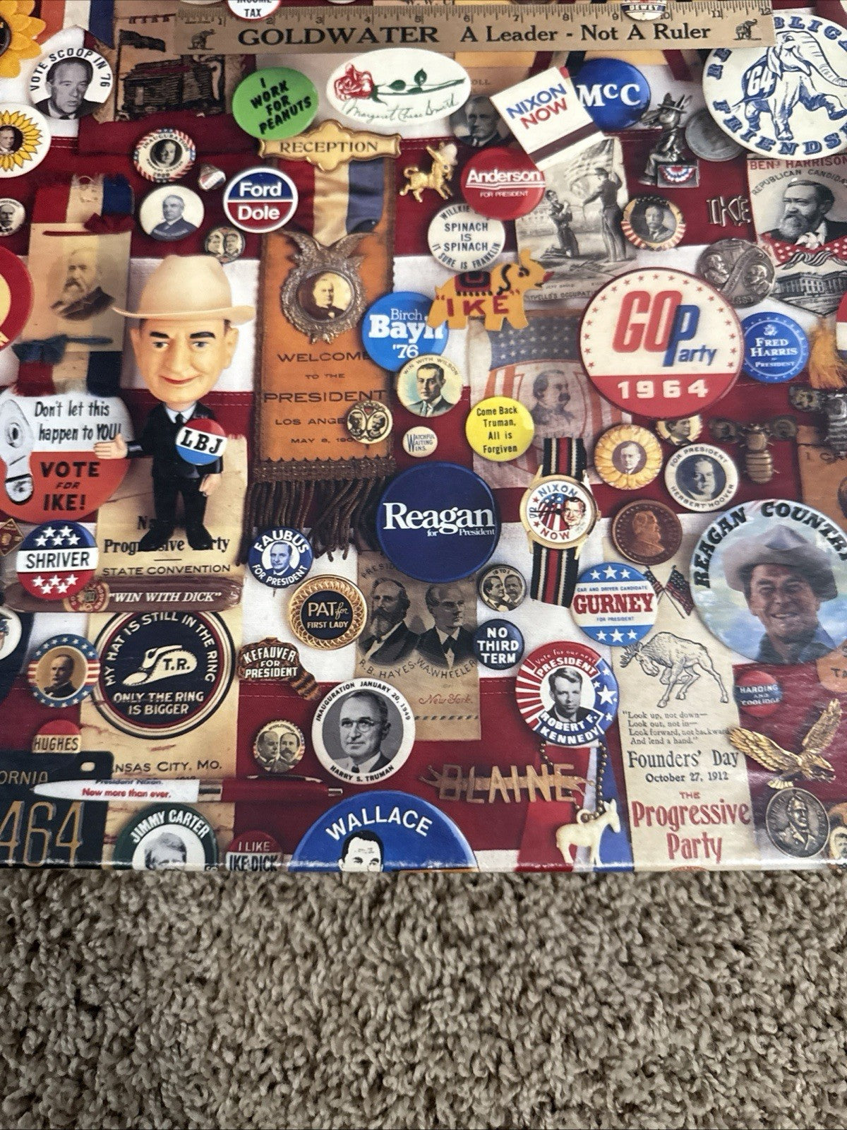 Vintage 1984 Springbok Pick A Winner Presidential Campaign 500 Pc Puzzle Used