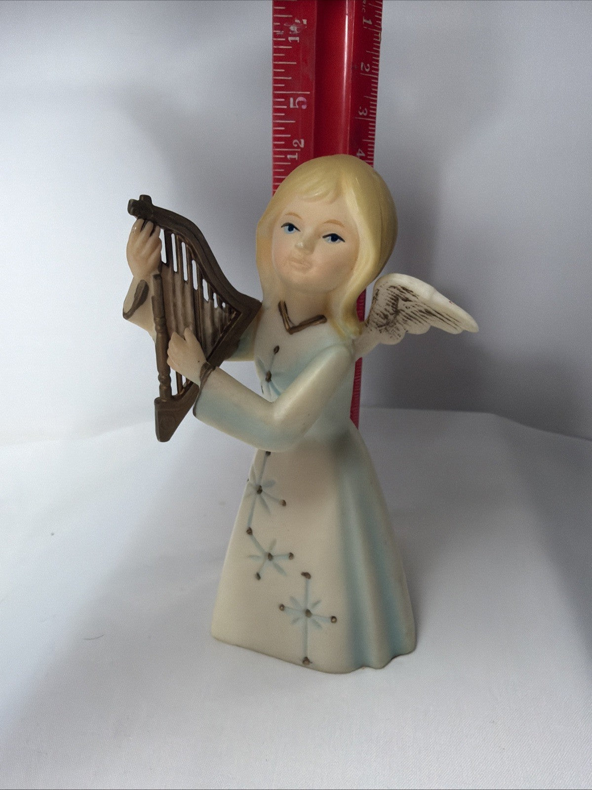 Vintage Christmas Angel Harp ART Plastics Hong Kong