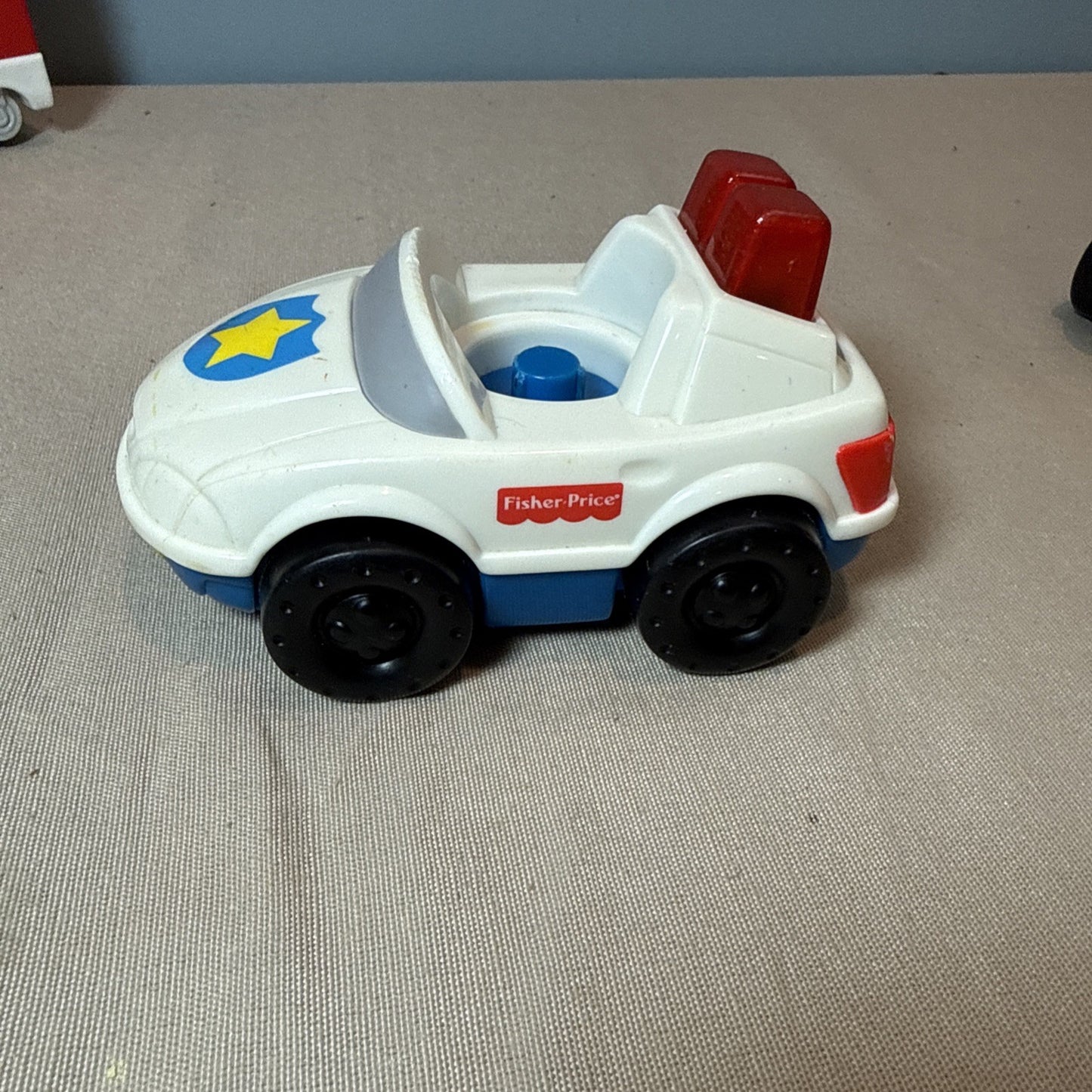 Fisher Price Little People Vehicle Lot Trolley Police Car Taxi Preschool Toys