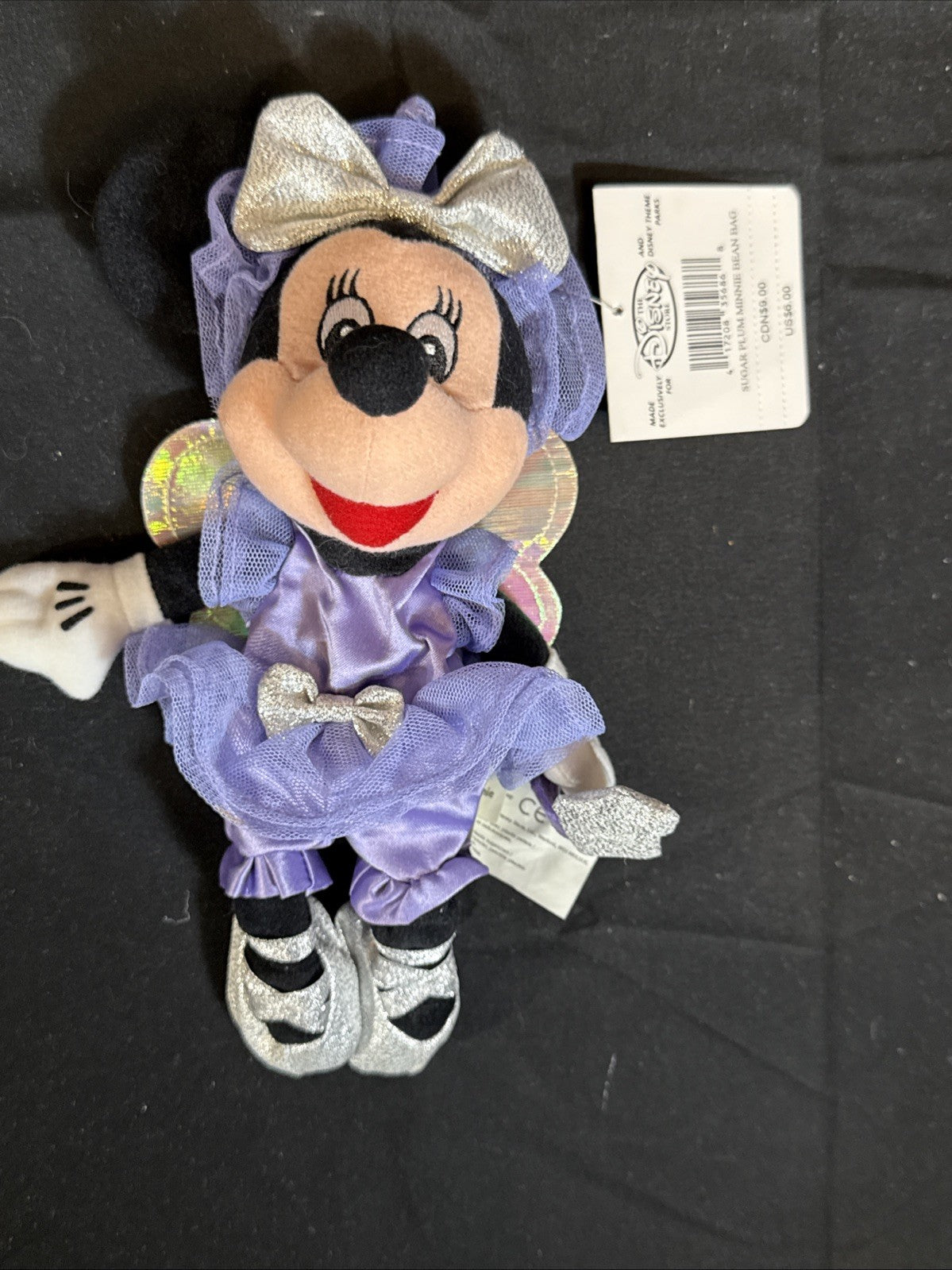 Disney Nutcracker Mickey Sugar Plum Minnie Bean Bag Plush NWT