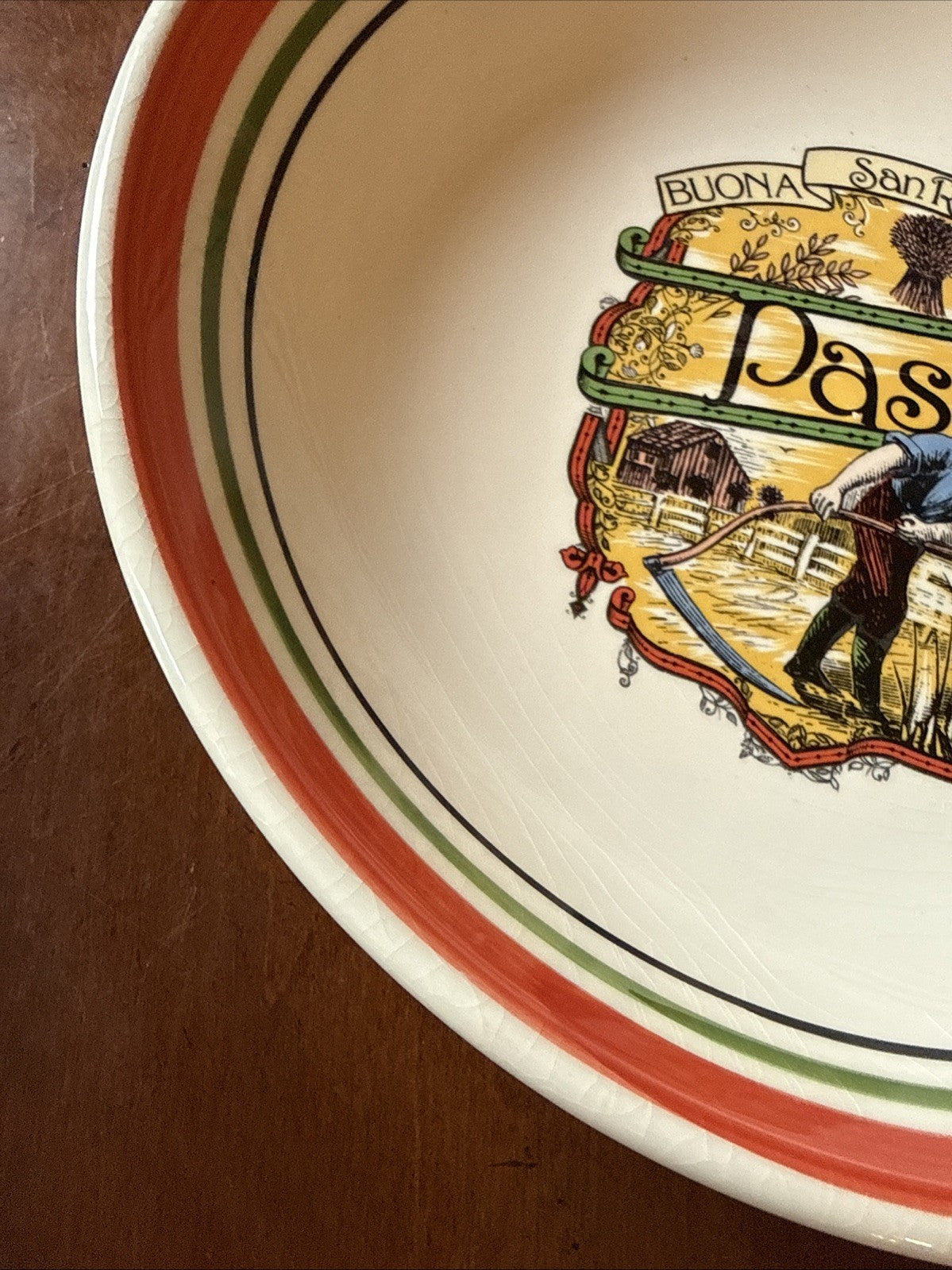 Vintage Buona San Remo Italia Pasta Serving Bowl Made In Italy Himark