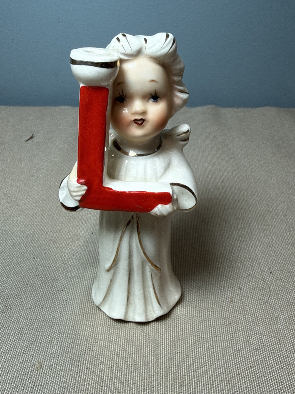 Vintage Noel Choir Angel Candle Holders Commodore Japan Hand Painted Christmas