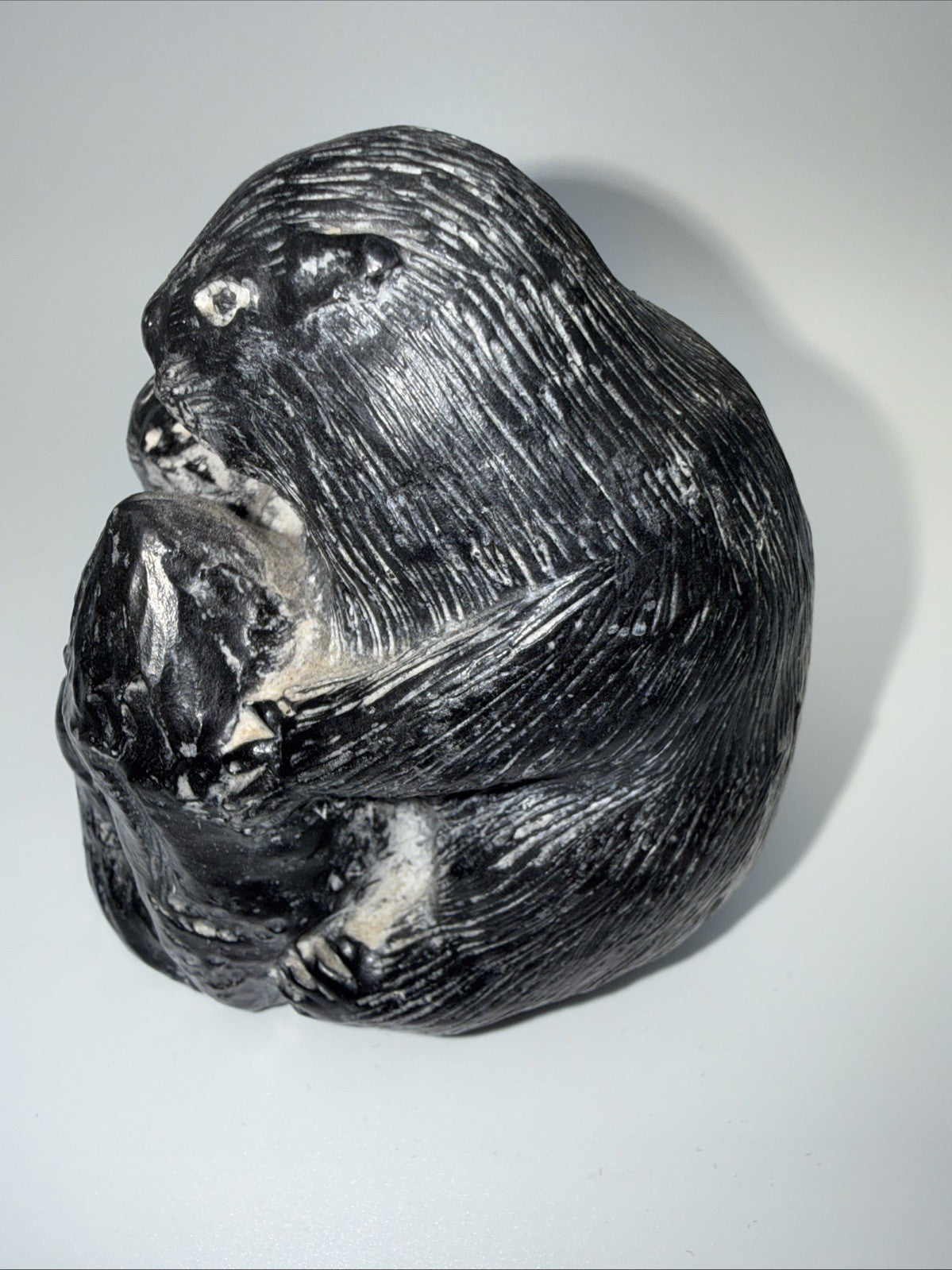 Wolf Original The Wolf Sculptures Soapstone Carved Beavers Native Canadian Vtg
