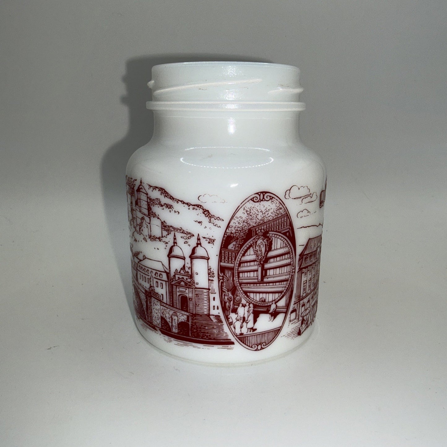 Vintage Heidelberg Milk Glass Jar No Lid With Vintage Heidelberg Spoon