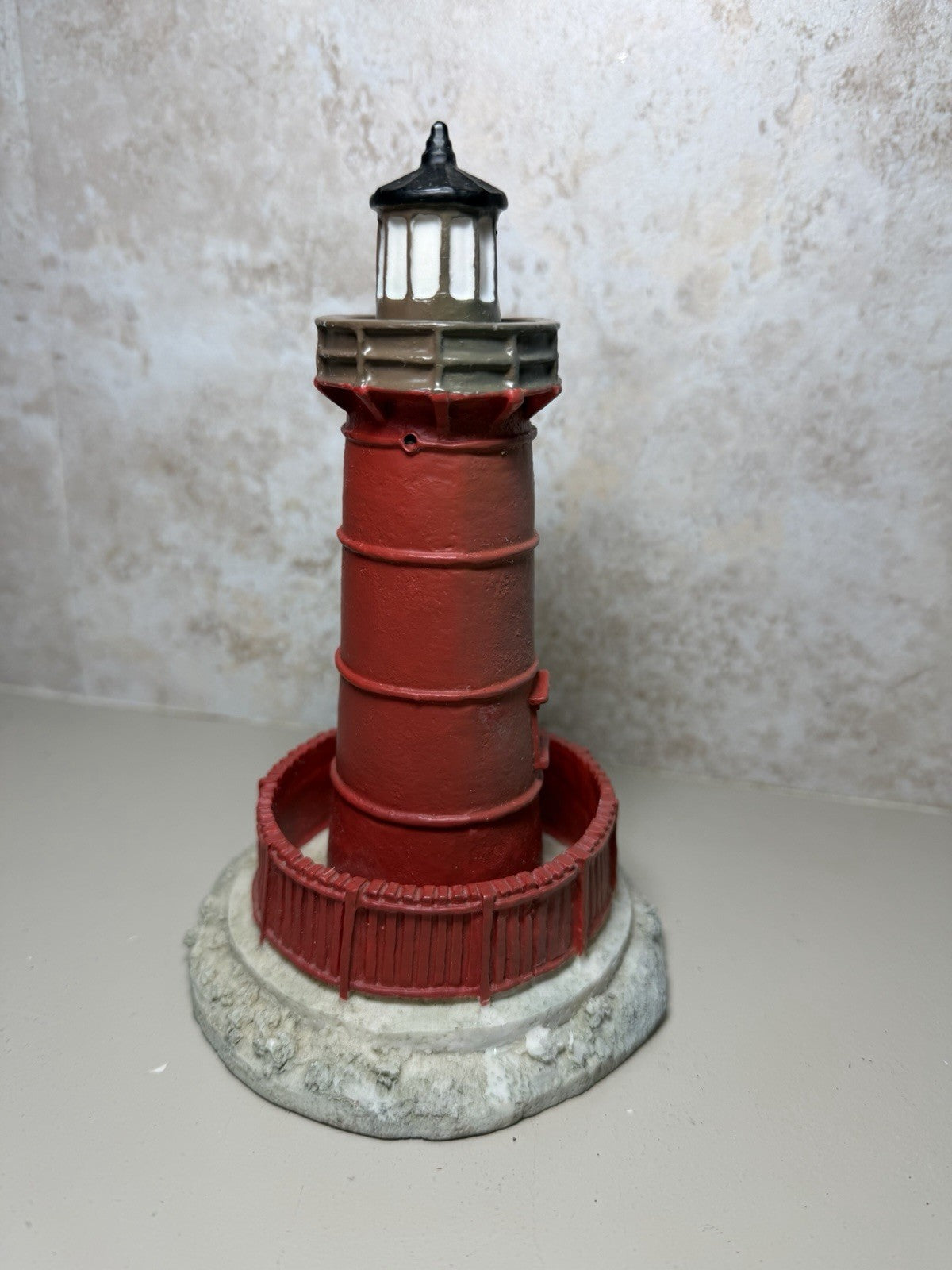Scaasis Originals Inc Red Lighthouse Figurine Handcrafted Coastal Statue 6.5"