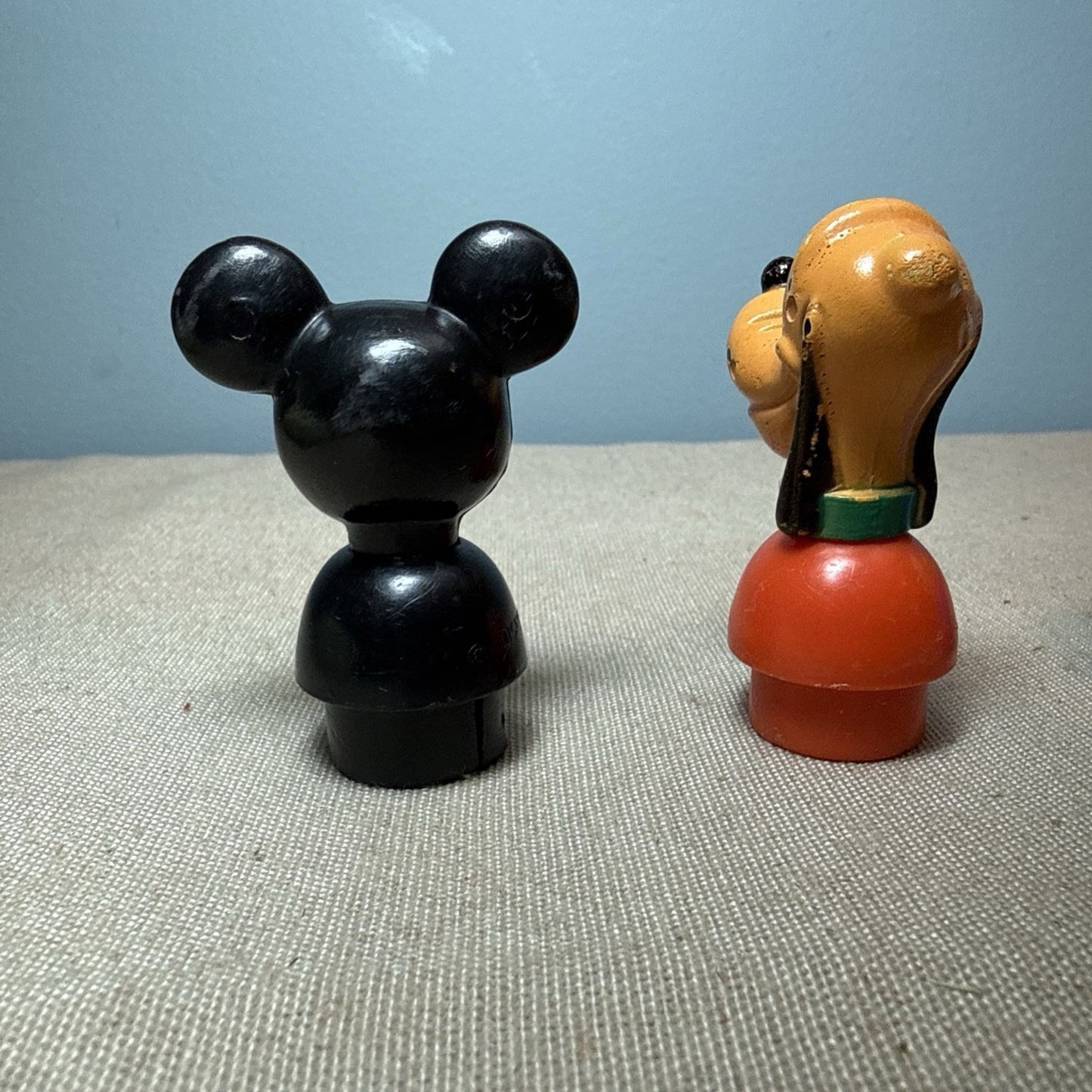 Vintage ILLCO Disney Little People Mickey Pluto Donald Lot
