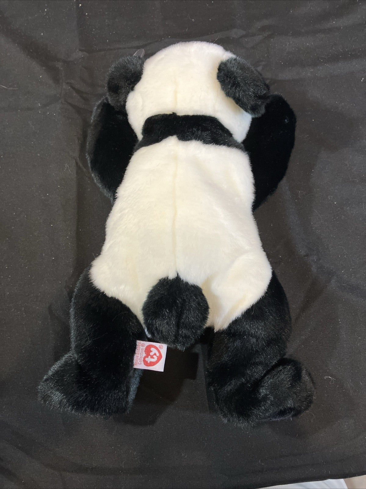 Vintage Ty Beanie Baby Peking Panda 1998 Plush Lying Down Stuffed Animal