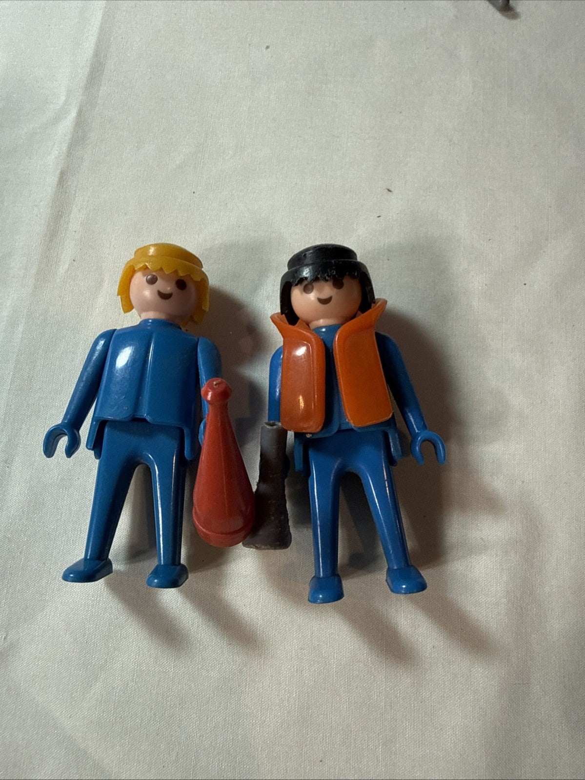 Vintage Playmobil Geobra Yellow Rescue Dinghy Boat Figures Tools Accessories