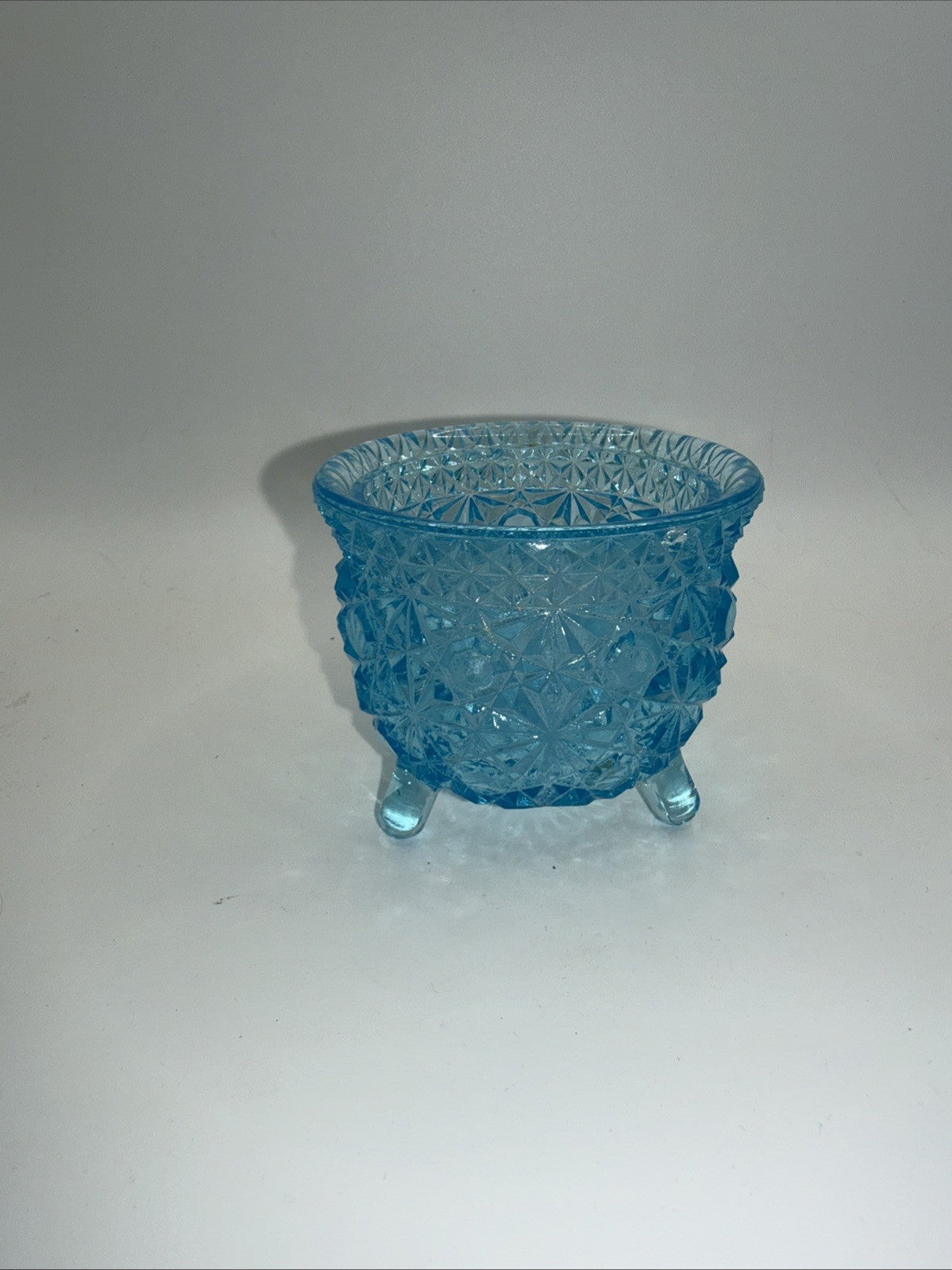 Blue Daisy and Button Footed Salt Cellar Marmalade Bowl