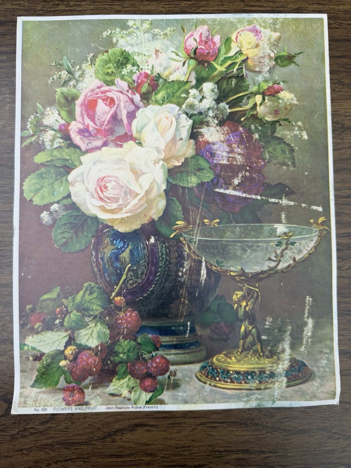 Lot of 6 Vintage Art Lithograph Prints 8x10 Van Gogh Hicks Peonies Floral Craft