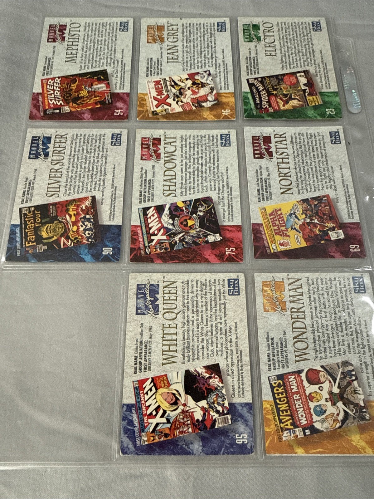 1992 Marvel Joe Jusko Masterpieces X Men Cerebro Scan 17 Card Art Lot