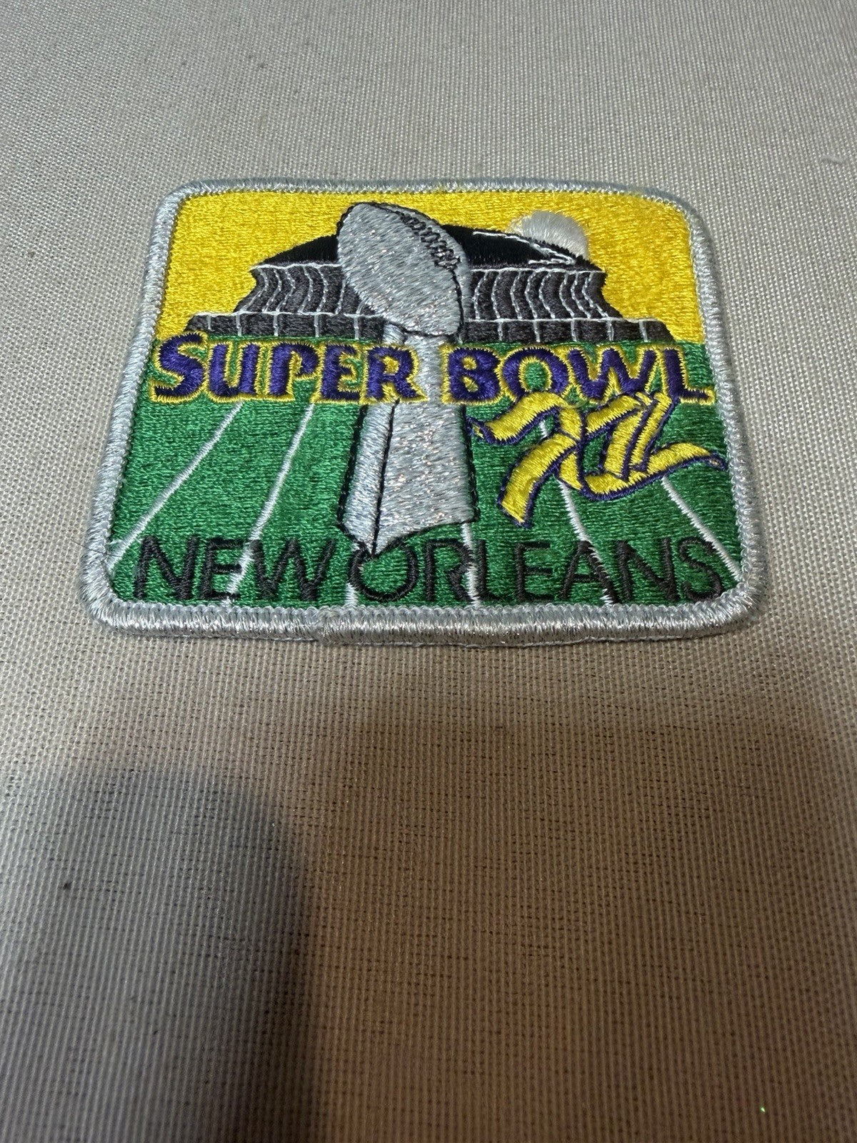 Vintage Super Bowl XXIV New Orleans 1990 Embroidered NFL Football Souvenir Patch
