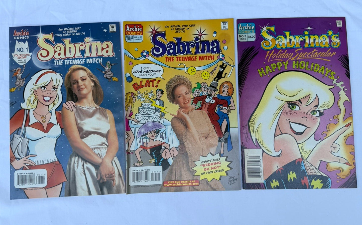 Vintage Archie Sabrina the Teenage Witch Comic Book Lot No. 1 15 Holiday