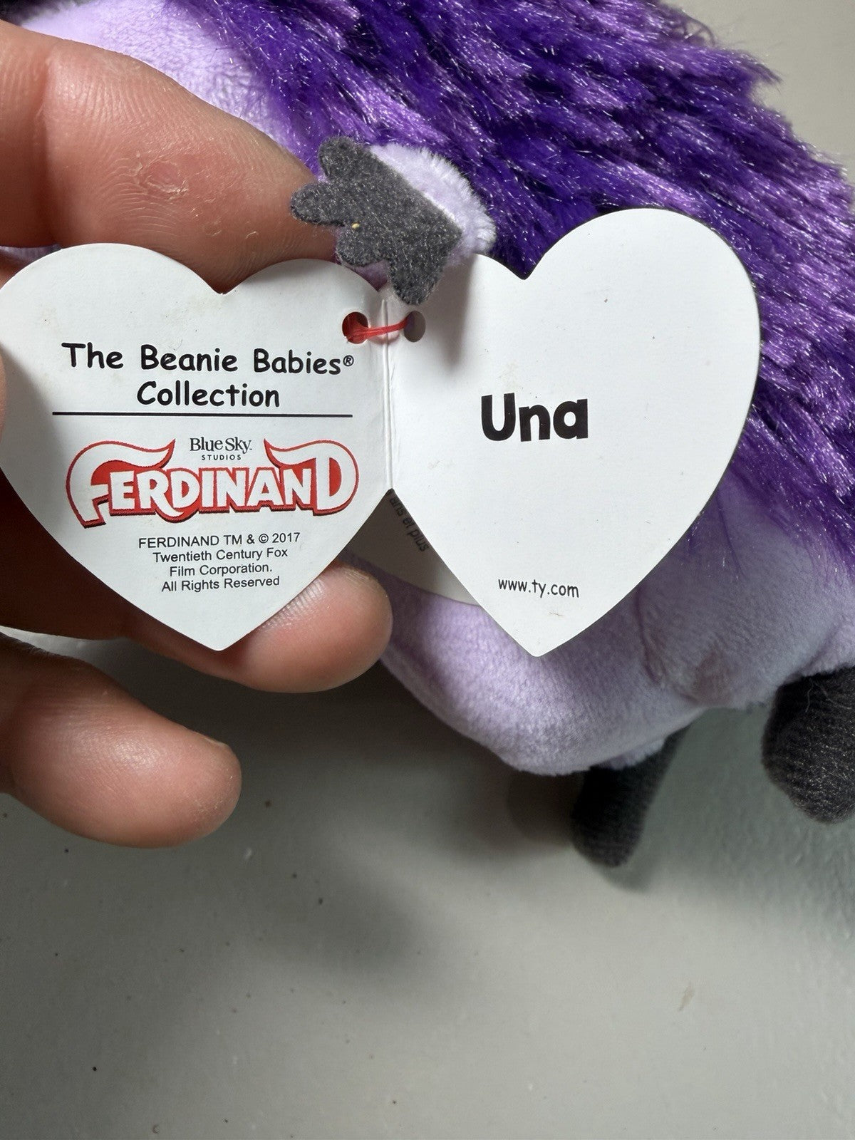 Ty Beanie Babies Una The Hedgehog Blue Sky Ferdinand Movie Plush Mint Tags