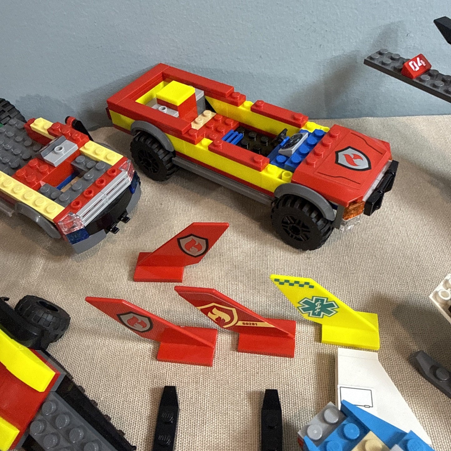 LEGO Fire Rescue Lot of Minifigures Firefighters Vehicles Accessories Parts