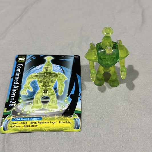 Ben 10 Alien Force Alien Combination Figure With Card, Green, Loose