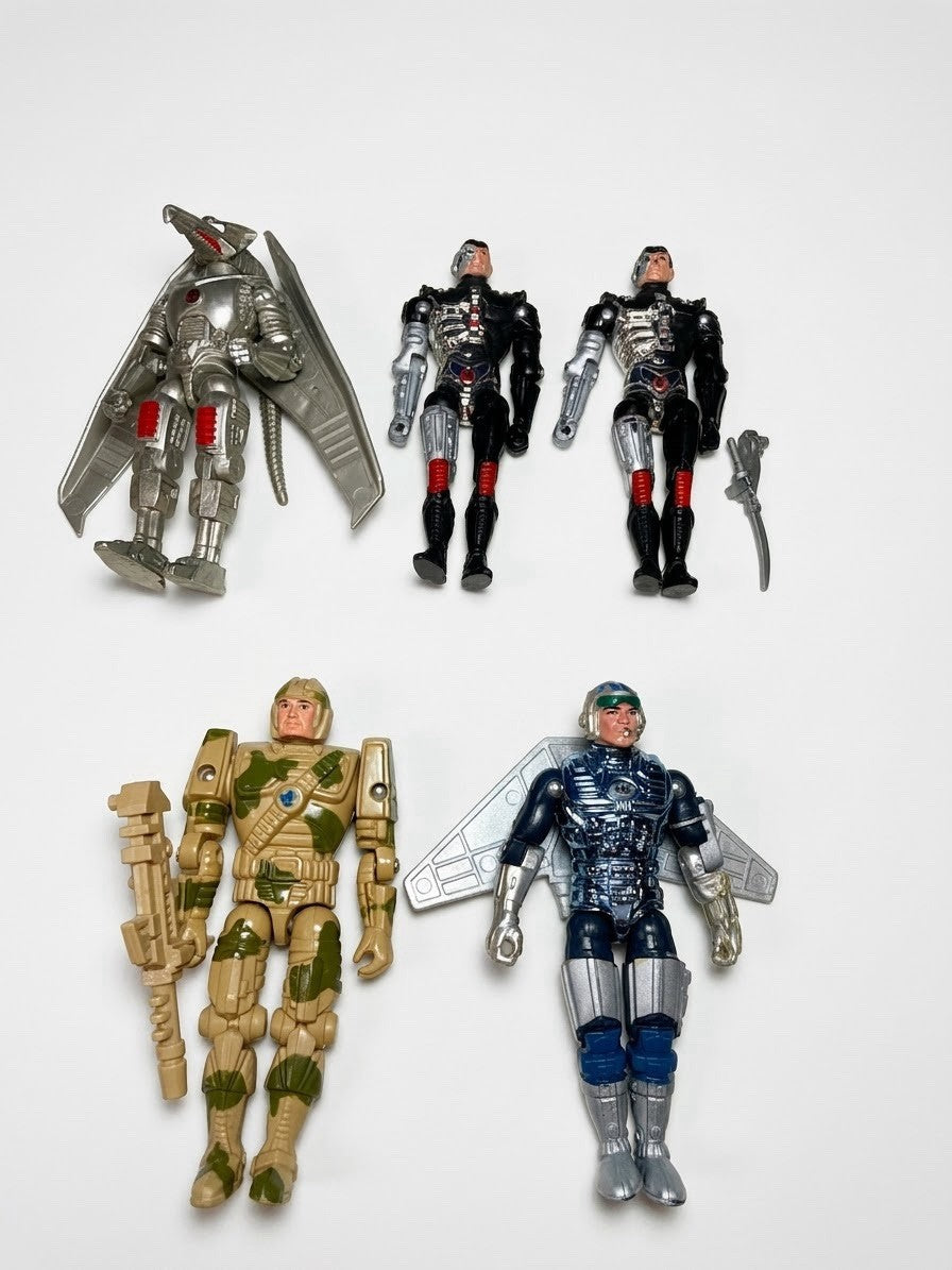 Vintage 1987 Mattel Captain Power Action Figures Lot of 5 Soldiers of the Future