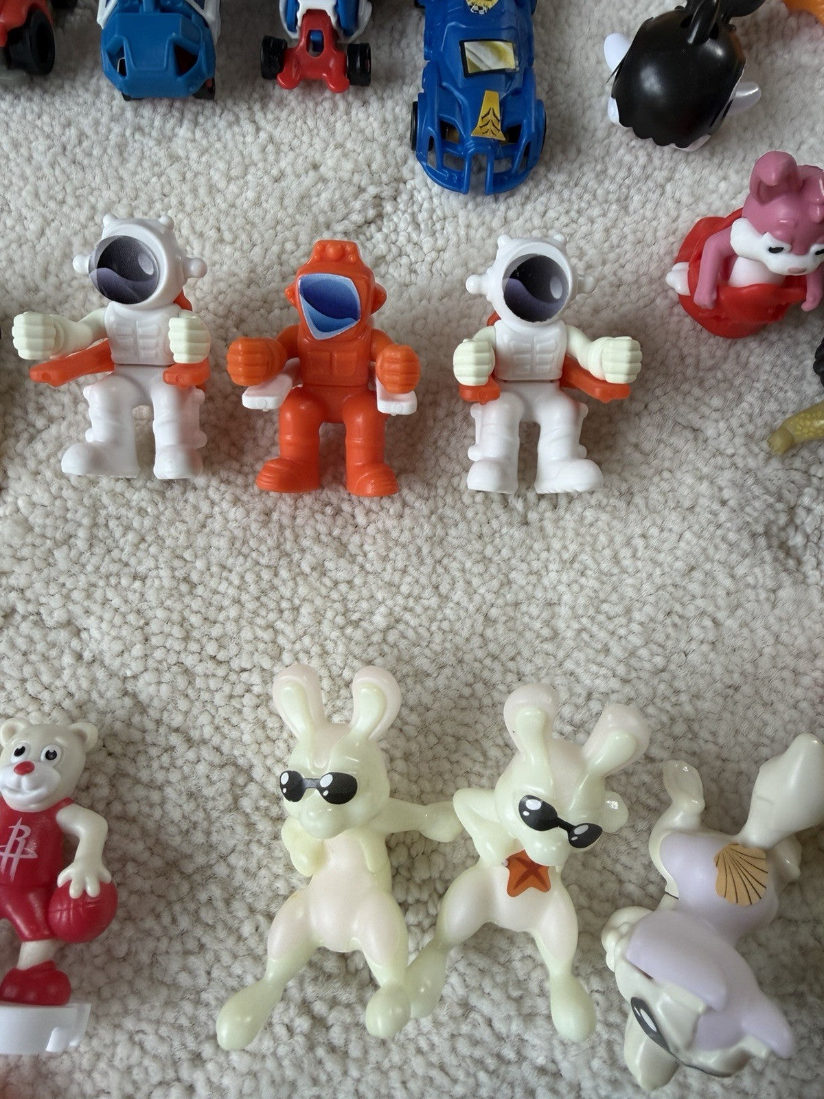 Vintage Kinder Surprise & Fast Food Toy Lot of 100+ Miniature Vehicles & Figures