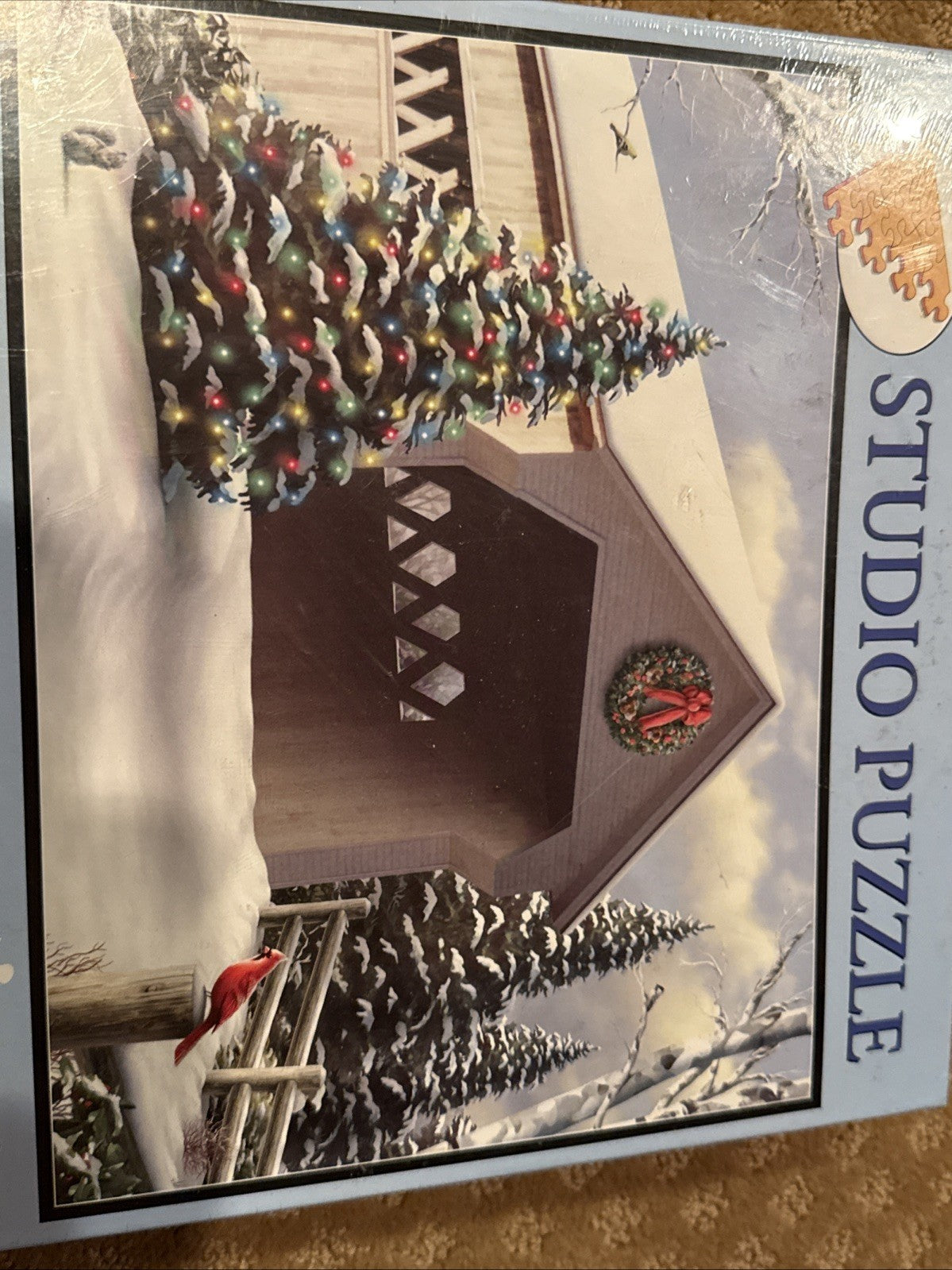 Vintage Christmas Jigsaw Puzzles Set of 5 Schmidt Bits Pieces Hallmark Santa 3D