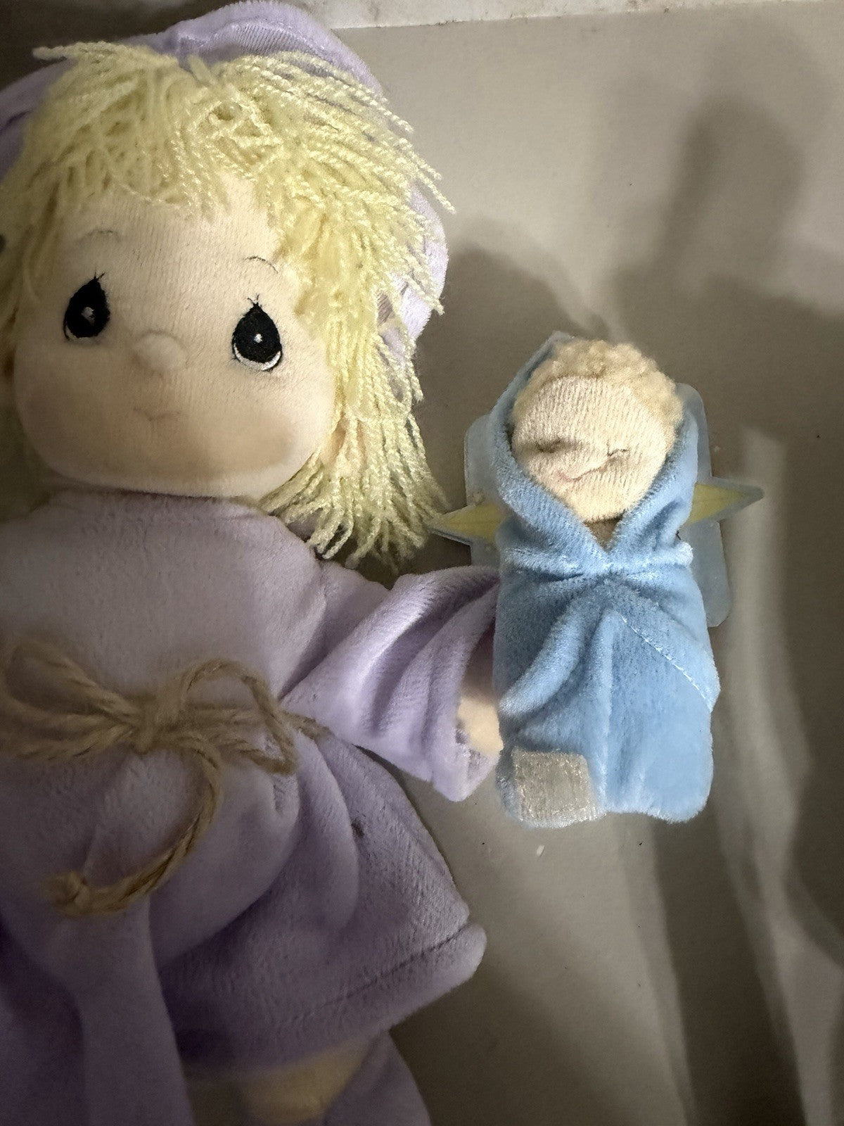 Vintage Precious Moments Tender Tails Nativity Joseph Mary Baby Jesus