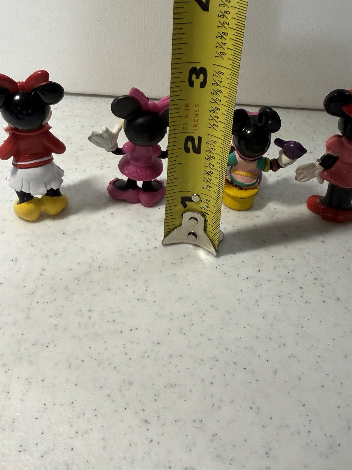 Disney Minnie Mouse Red Dress Figure Lot of 4 Vintage PVC Cake Topper Toy Set