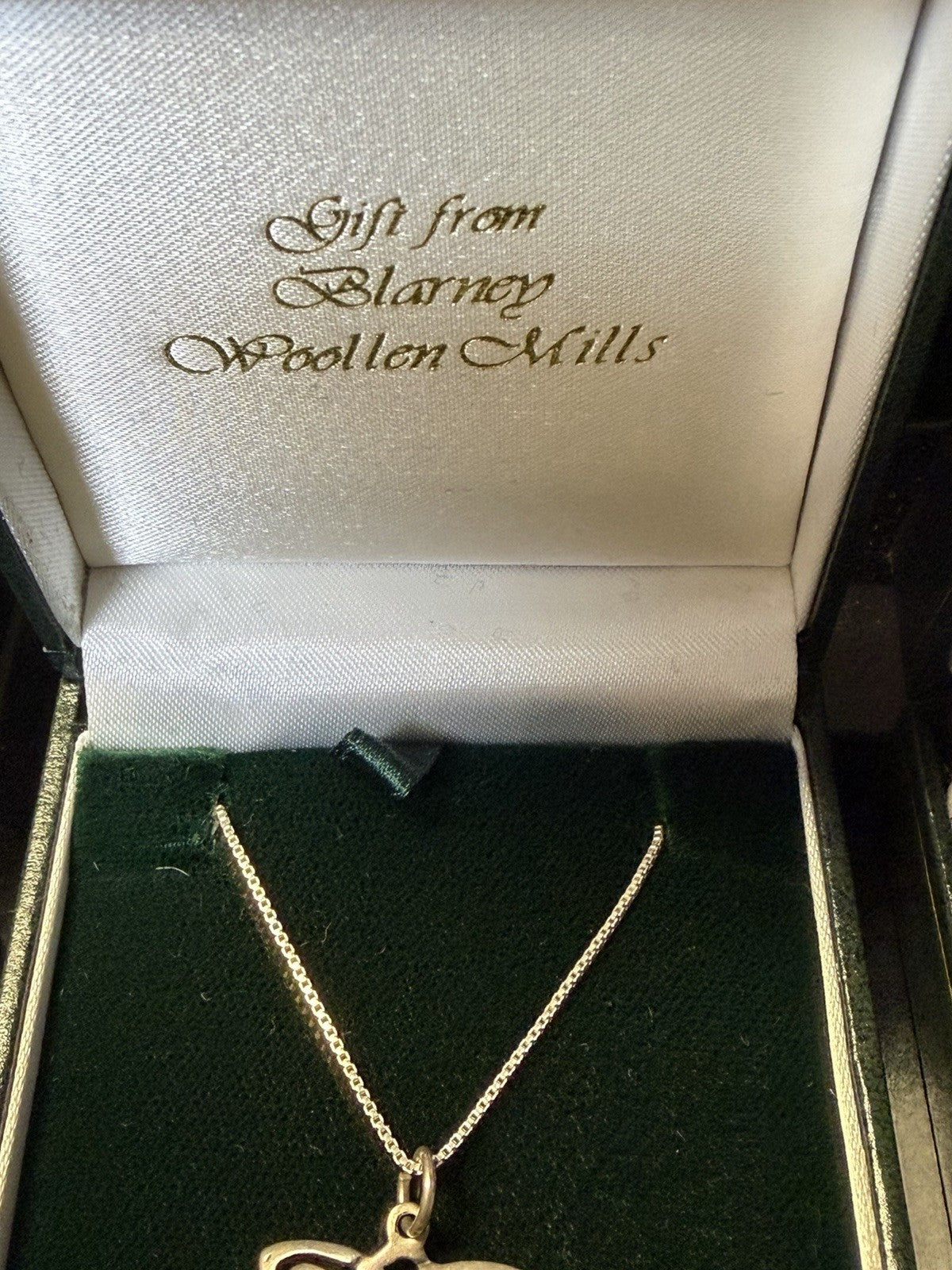 Blarney Woollen Mills Irish Celtic Knot Sterling Silver Necklace Earrings Set