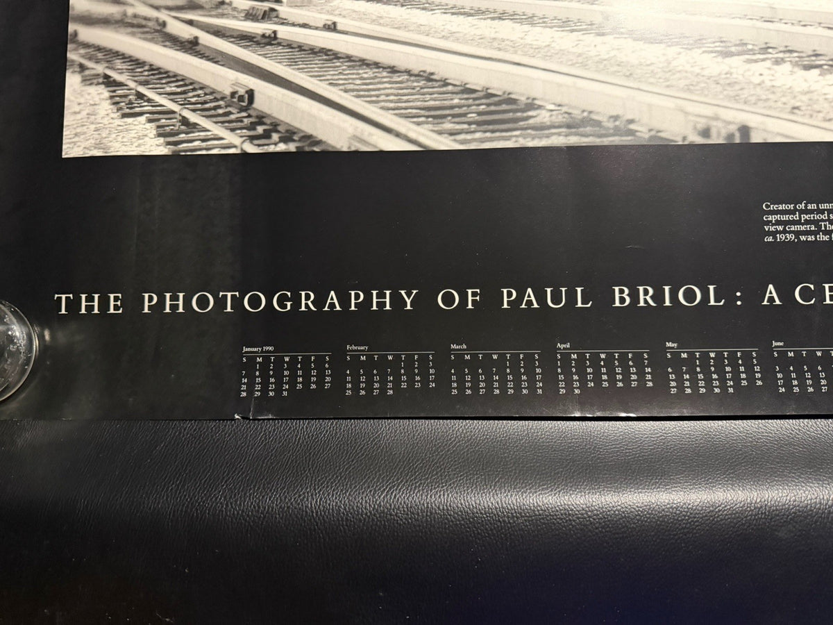 Vintage 1989 Paul Briol Cincinnati Union Terminal Train Photography Poster 35x24