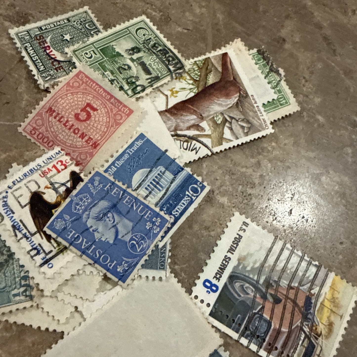 1952 Stamps and Flags of the World Stamp Book Extra Stamps Lot