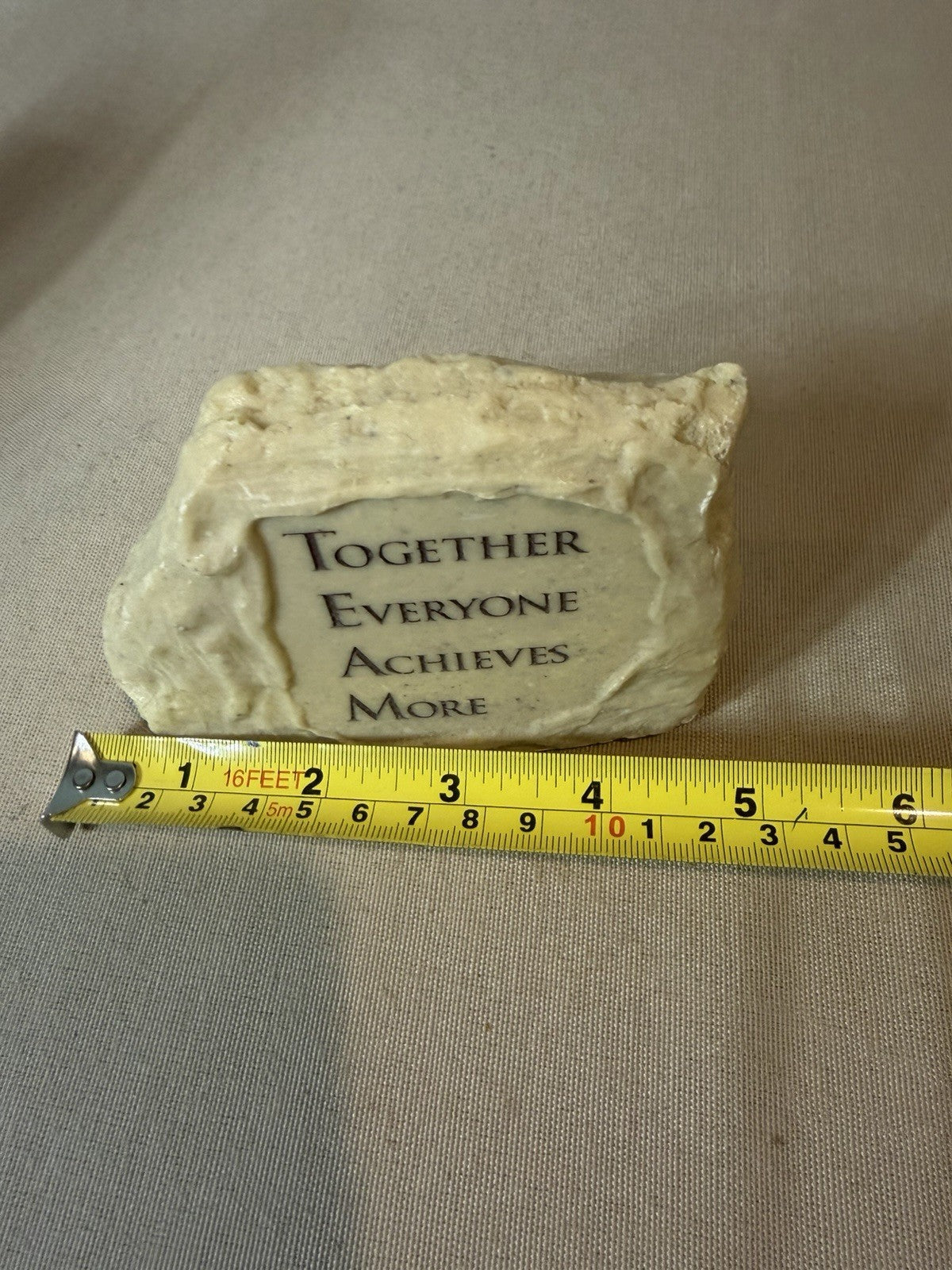 Etched In Stone Together Everyone Achieves More TEAM Desk Stone 1993 NIB Decor