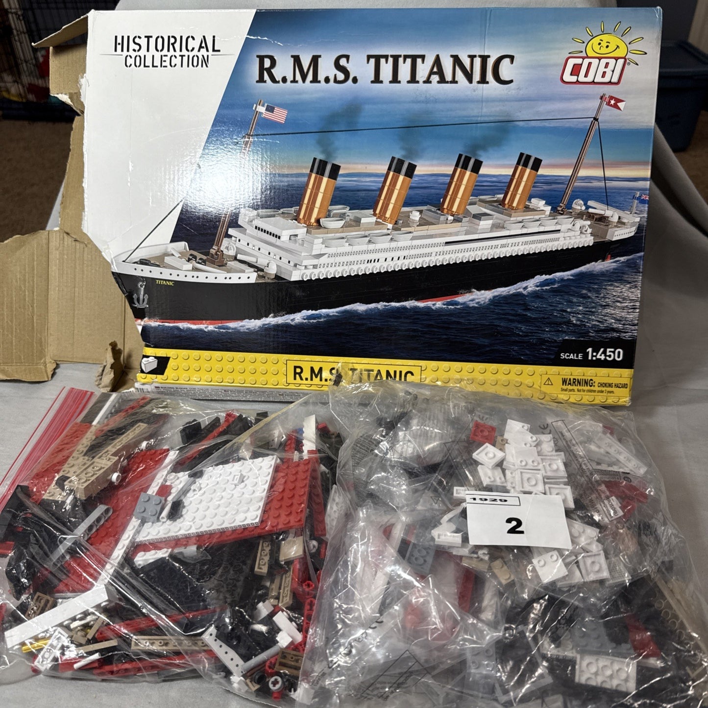 COBI Historical Collection RMS Titanic 1929 Building Block Set Incomplete