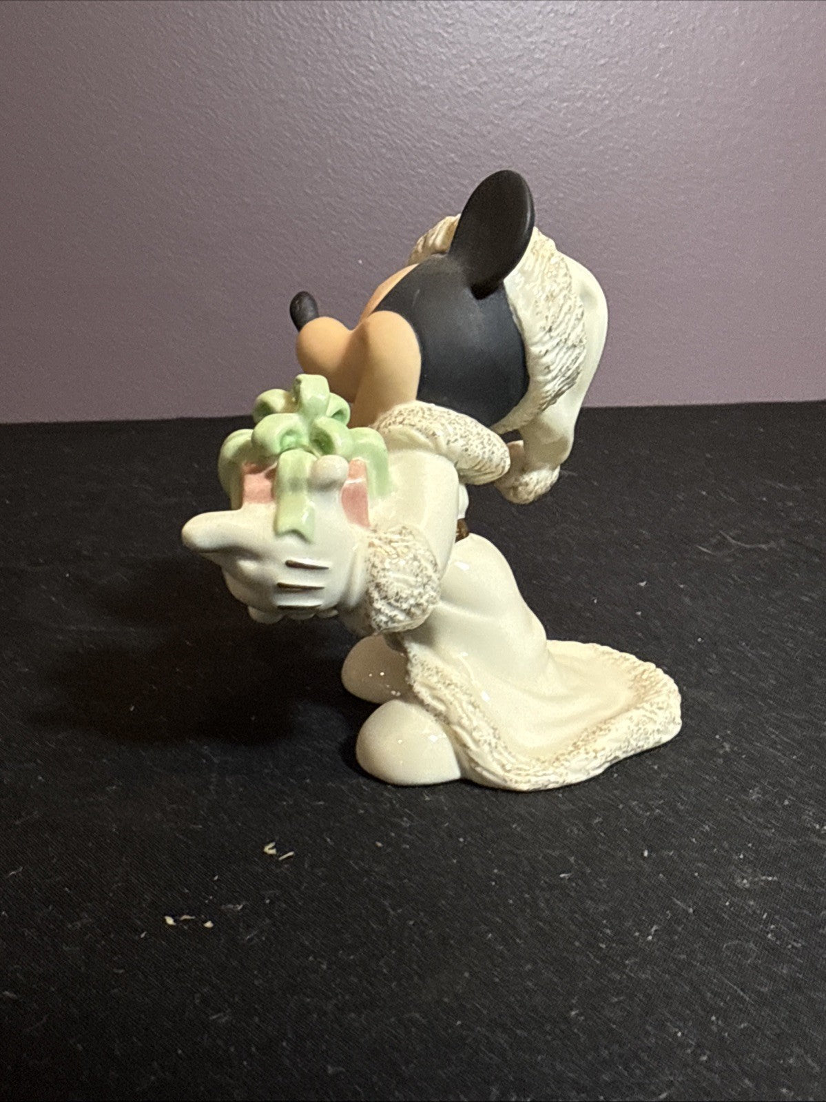 Lenox Disney Figurines Set Mickey Minnie Pluto Holiday 24K Gold No Box No COA
