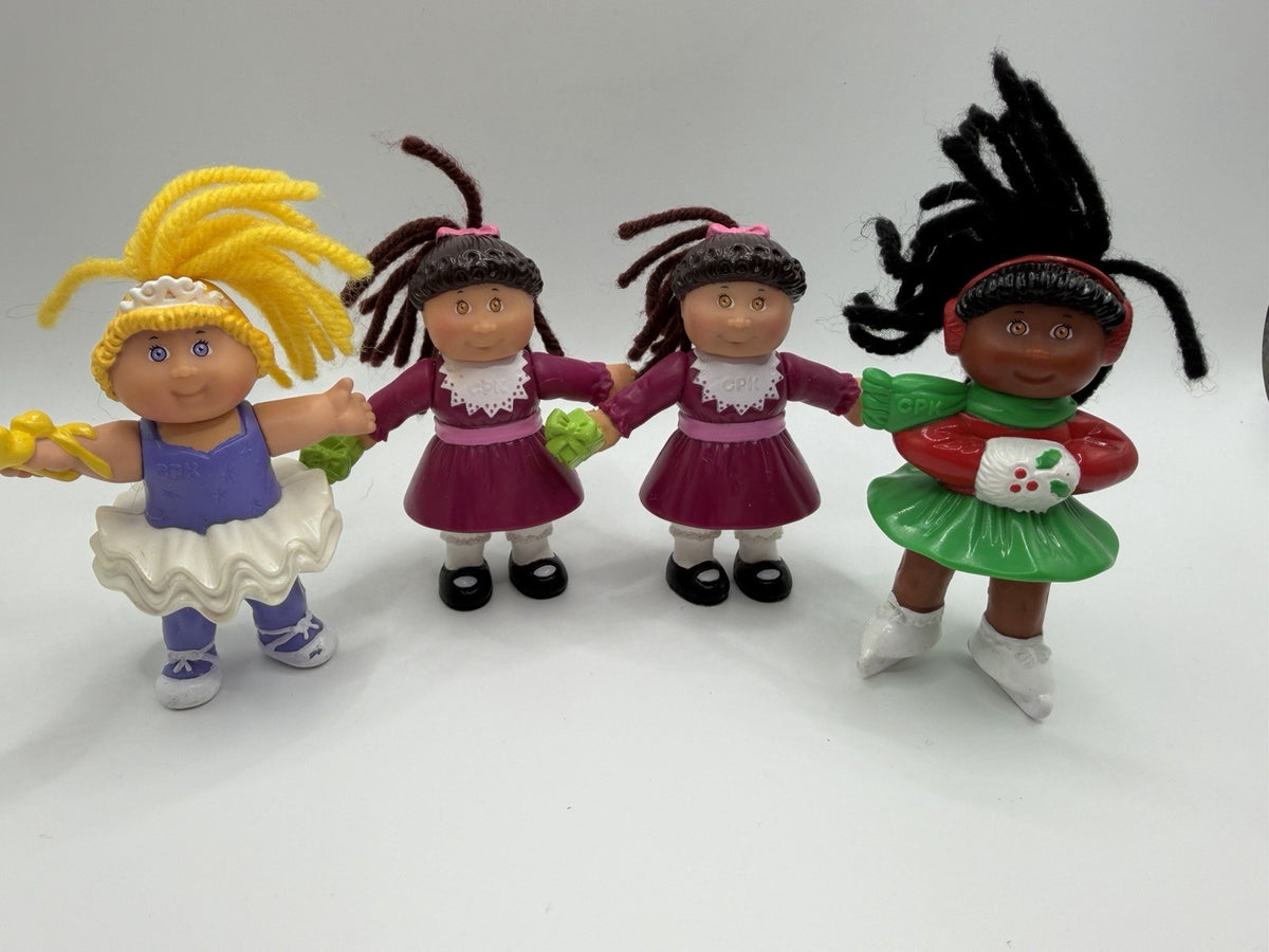 Vintage 1992 Cabbage Patch Kids PVC Figures OAA Dance Ice Skater Toy Lot of 4