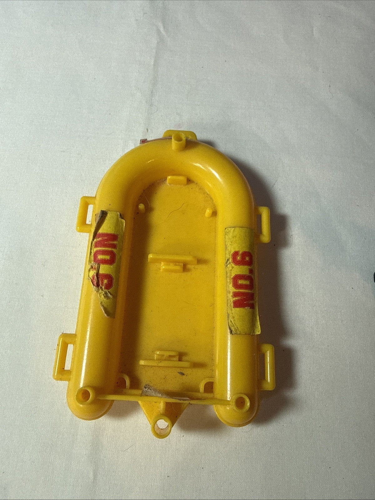 Vintage Playmobil Geobra Yellow Rescue Dinghy Boat Figures Tools Accessories