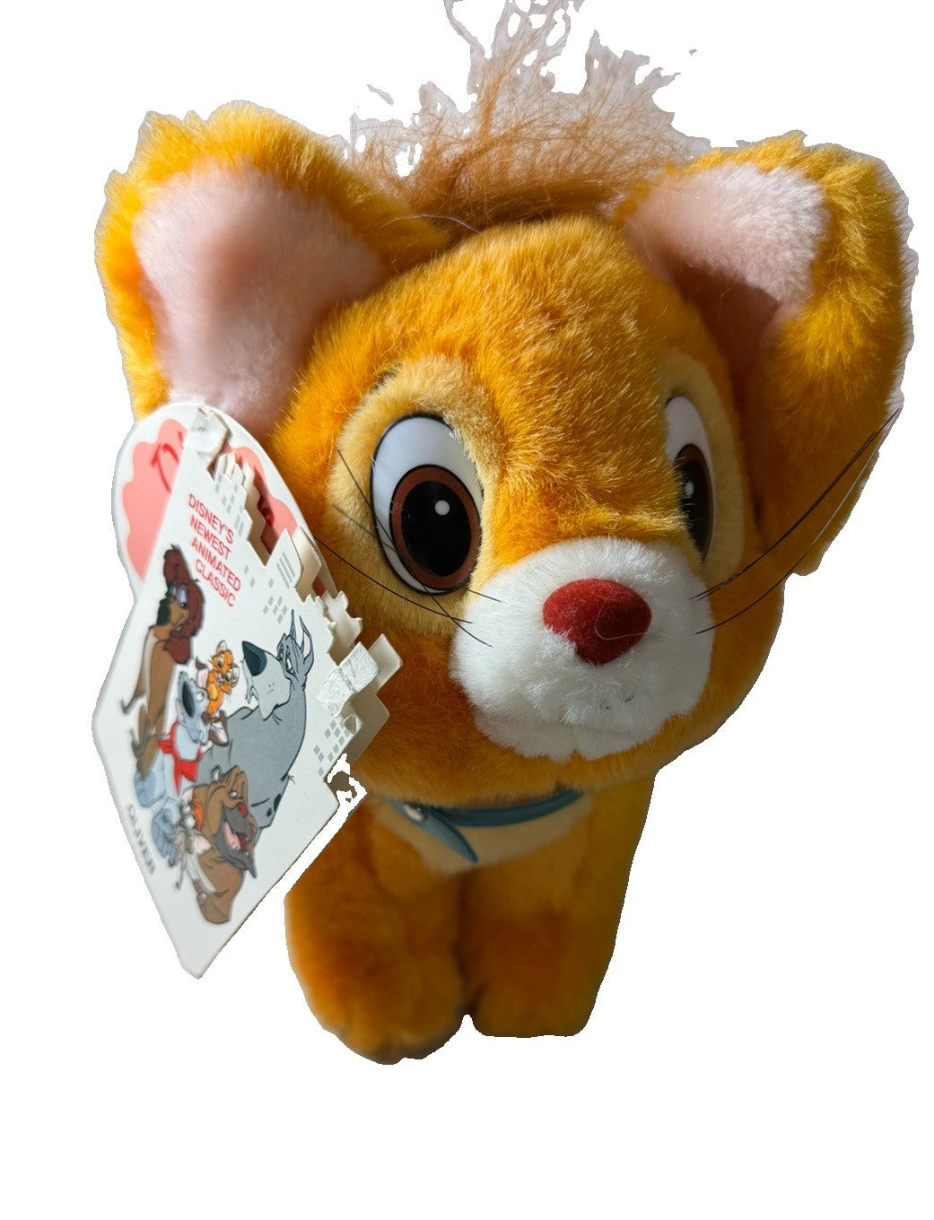 Vintage 1988 Disney Oliver Company Plush Dog Stuffed Animal Original Tag 11"
