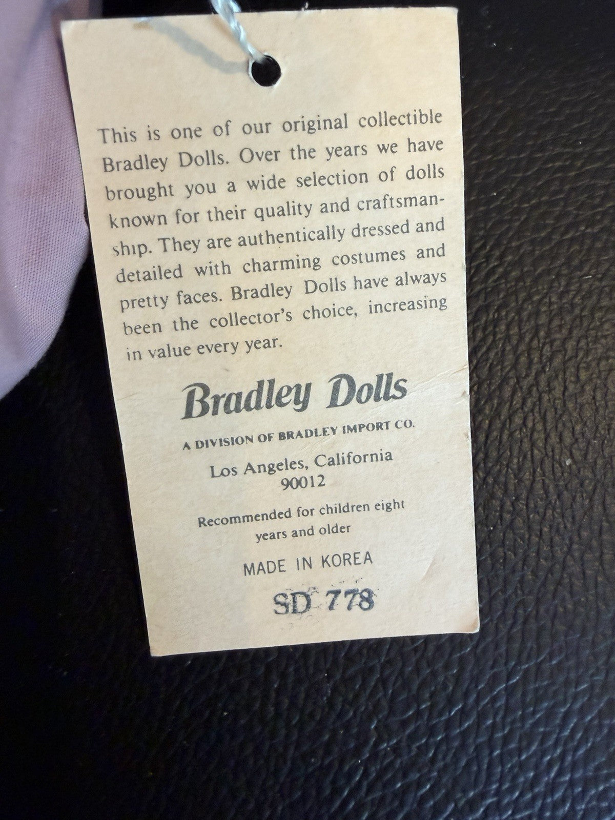 Vintage Bradley Miss Opal Birthstone Doll SD-778 Original Box Tag Collectible